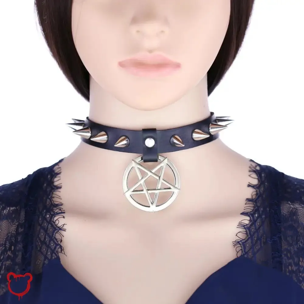 Alt Gothic Spike Choker - Darkest Depths