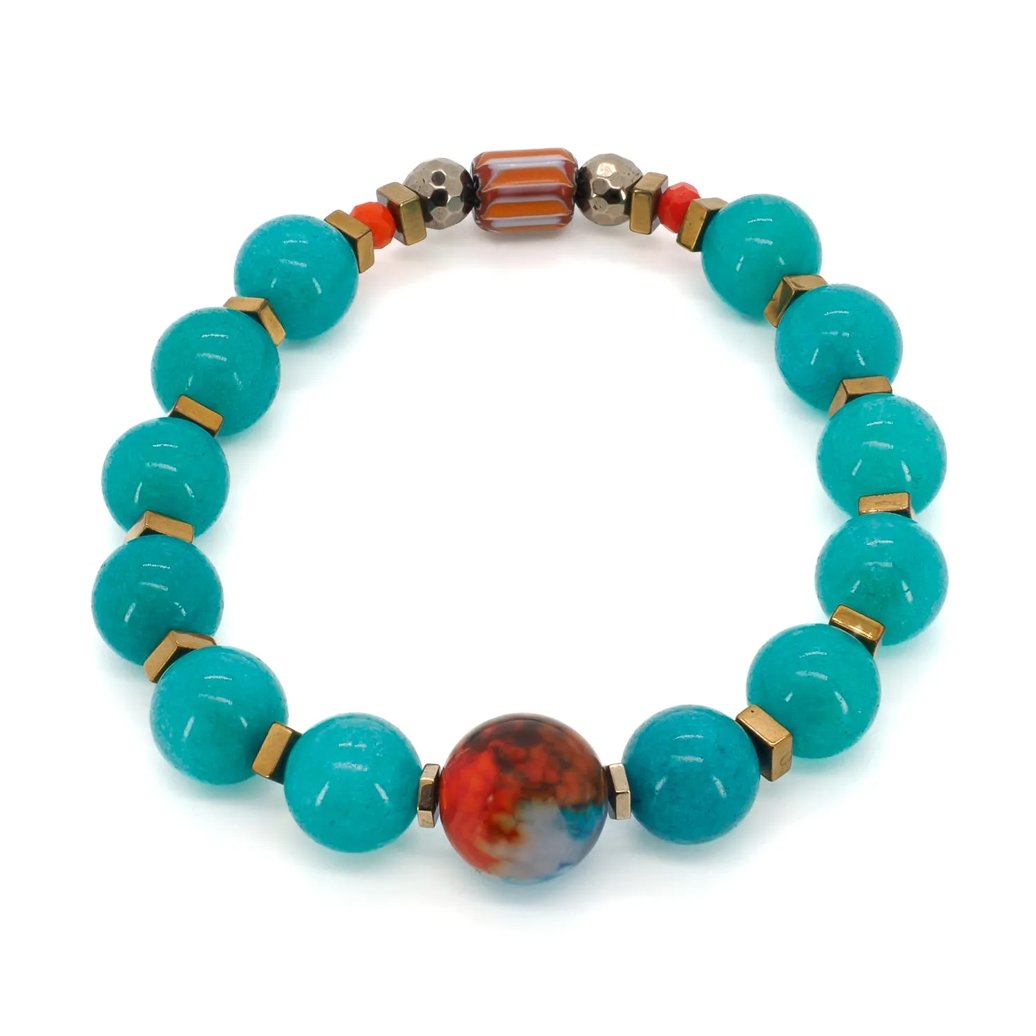 Amazonite Stone Hope Beaded Bracelet