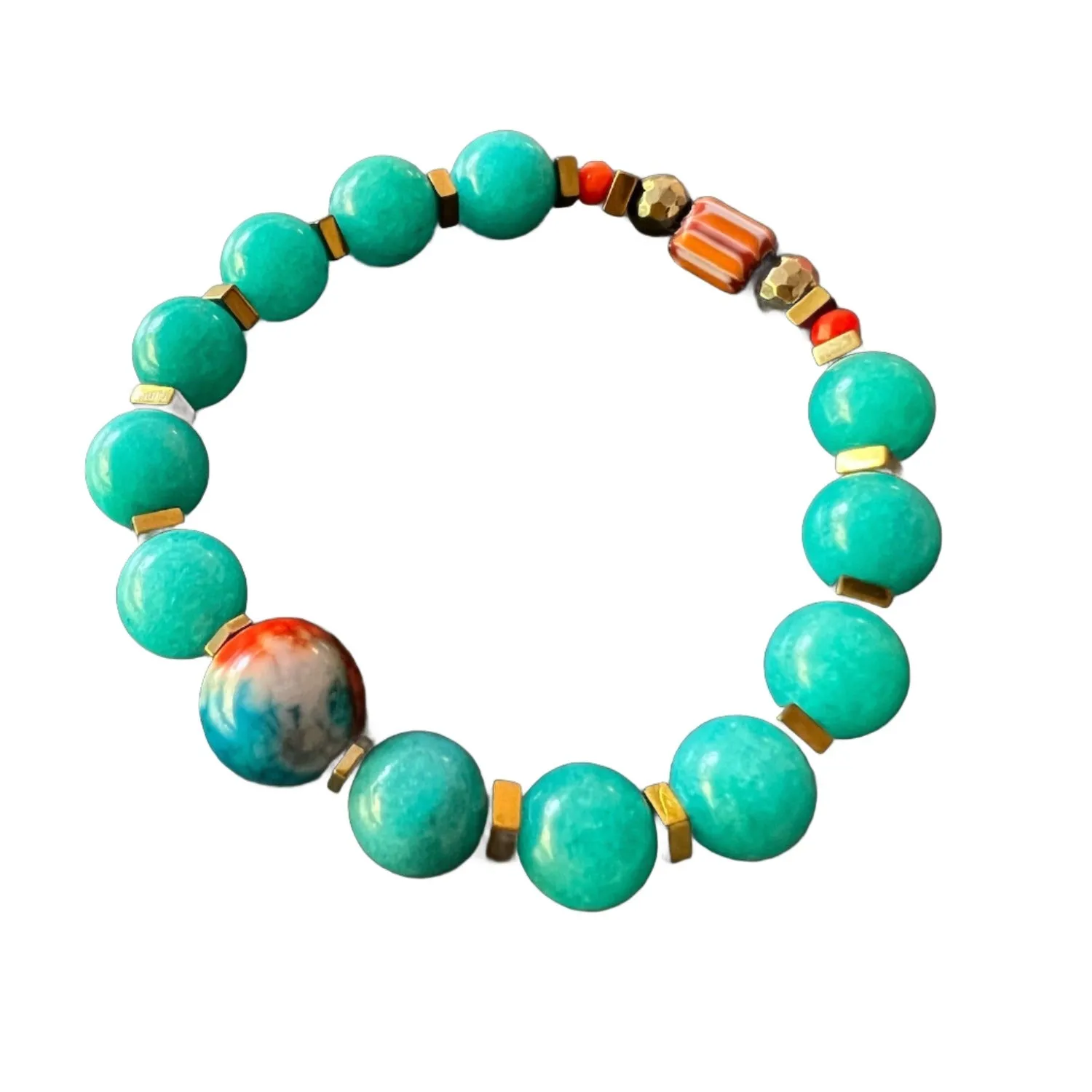 Amazonite Stone Hope Beaded Bracelet