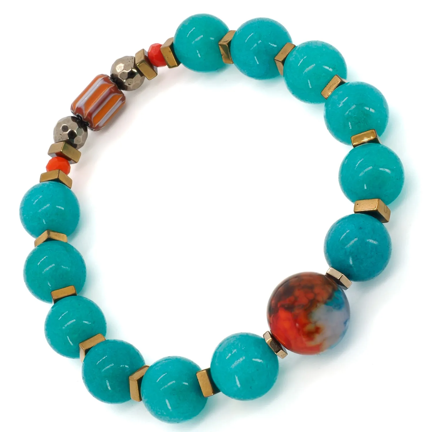 Amazonite Stone Hope Beaded Bracelet