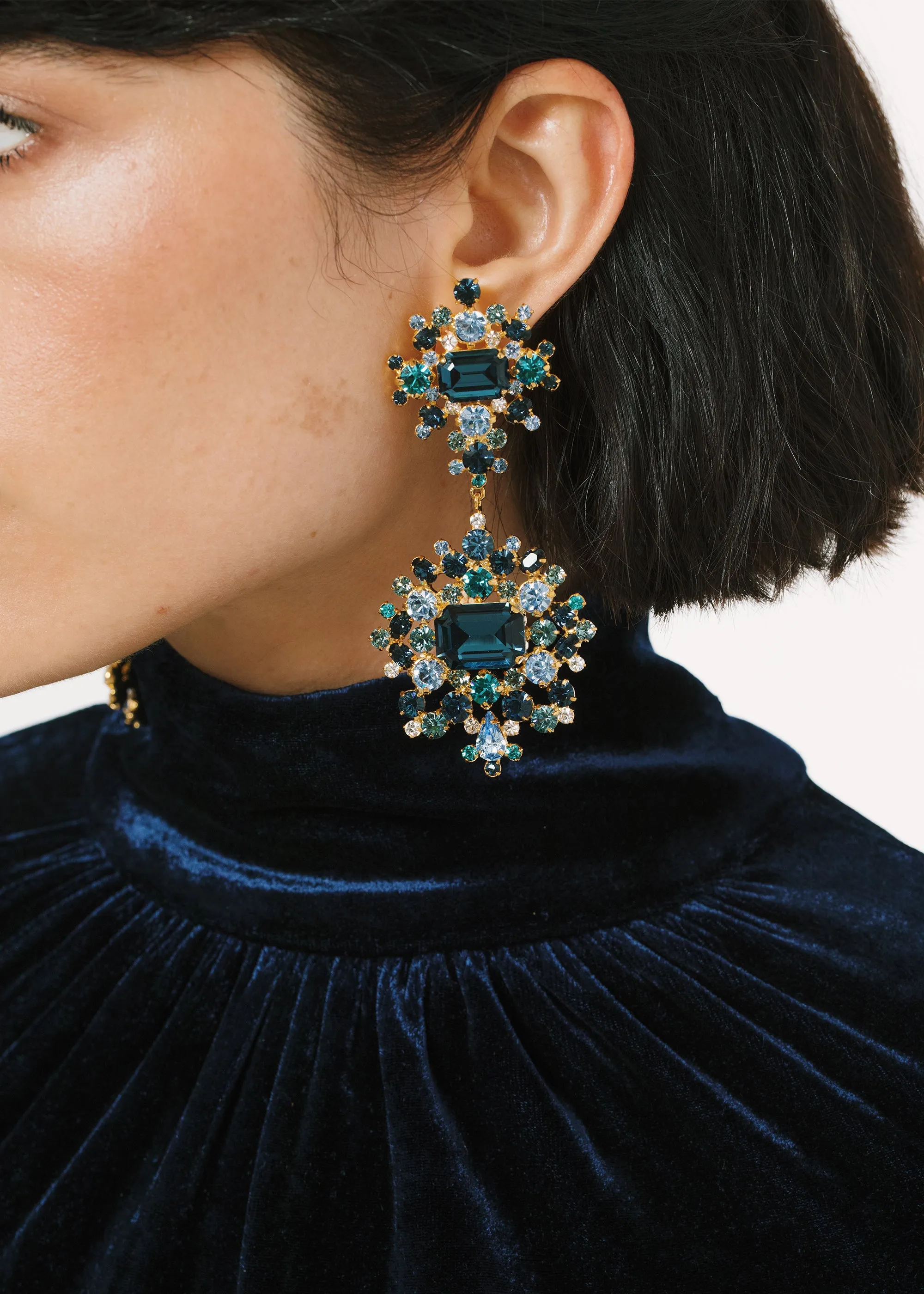 Angelica Earrings -- Sapphire