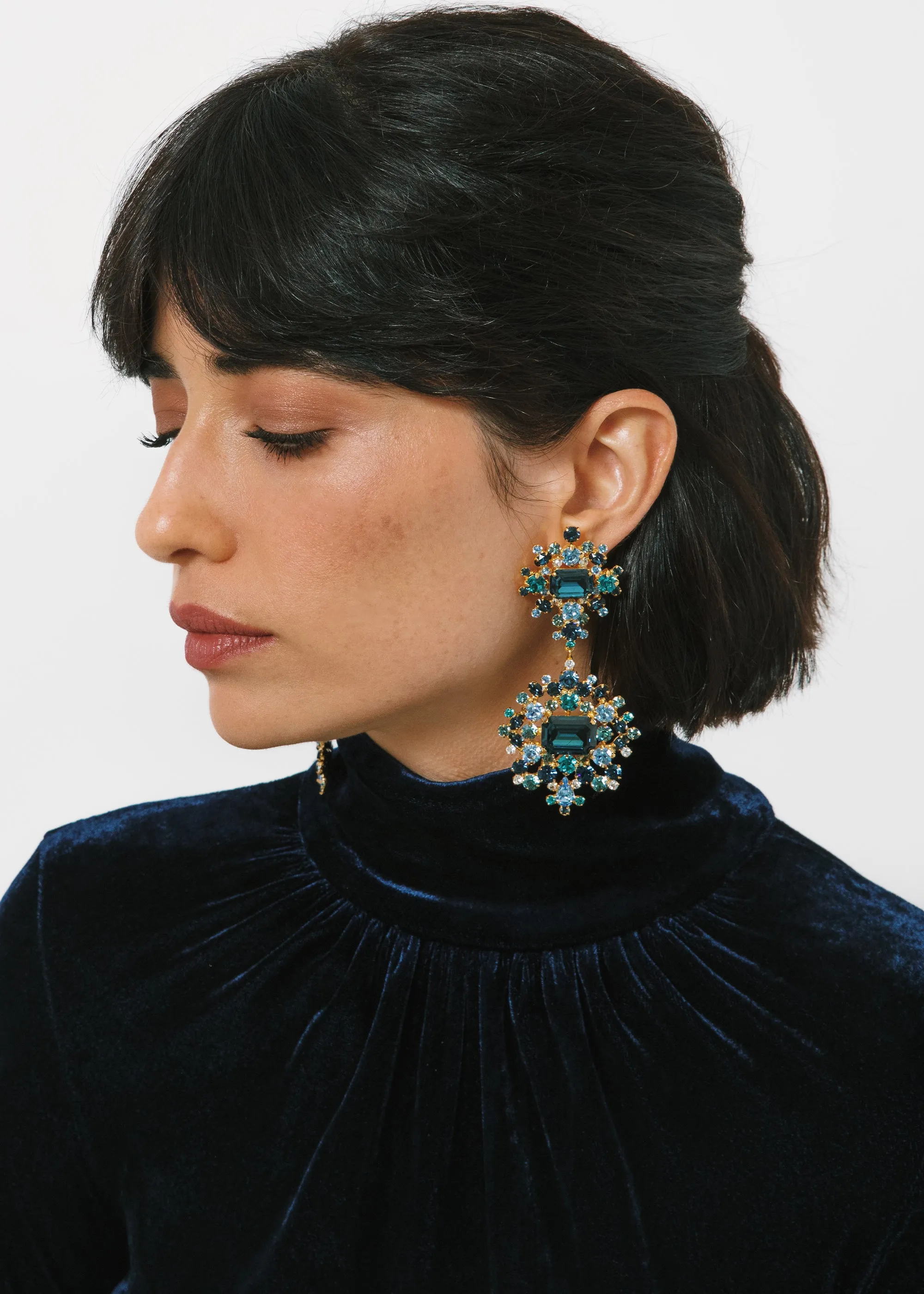 Angelica Earrings -- Sapphire