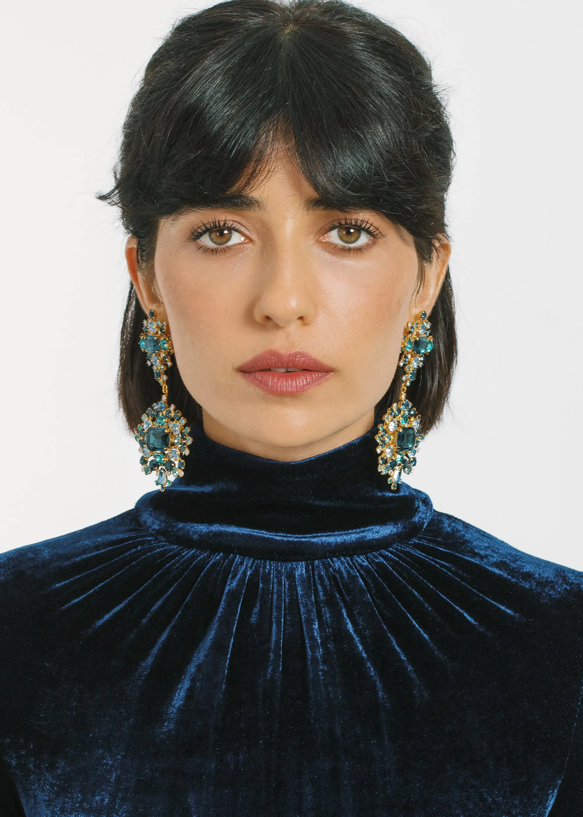 Angelica Earrings -- Sapphire