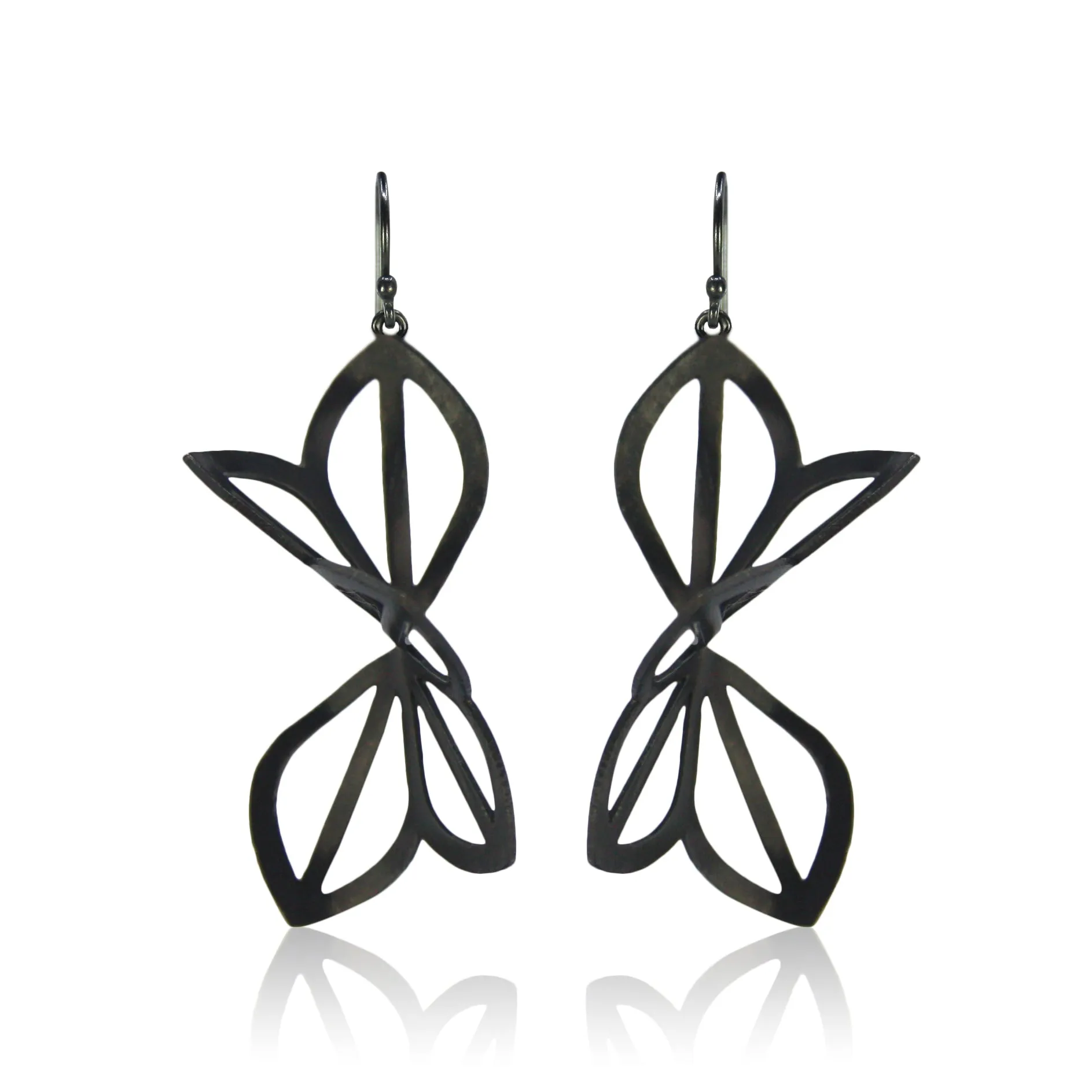 anise fold earrings in sterling silver