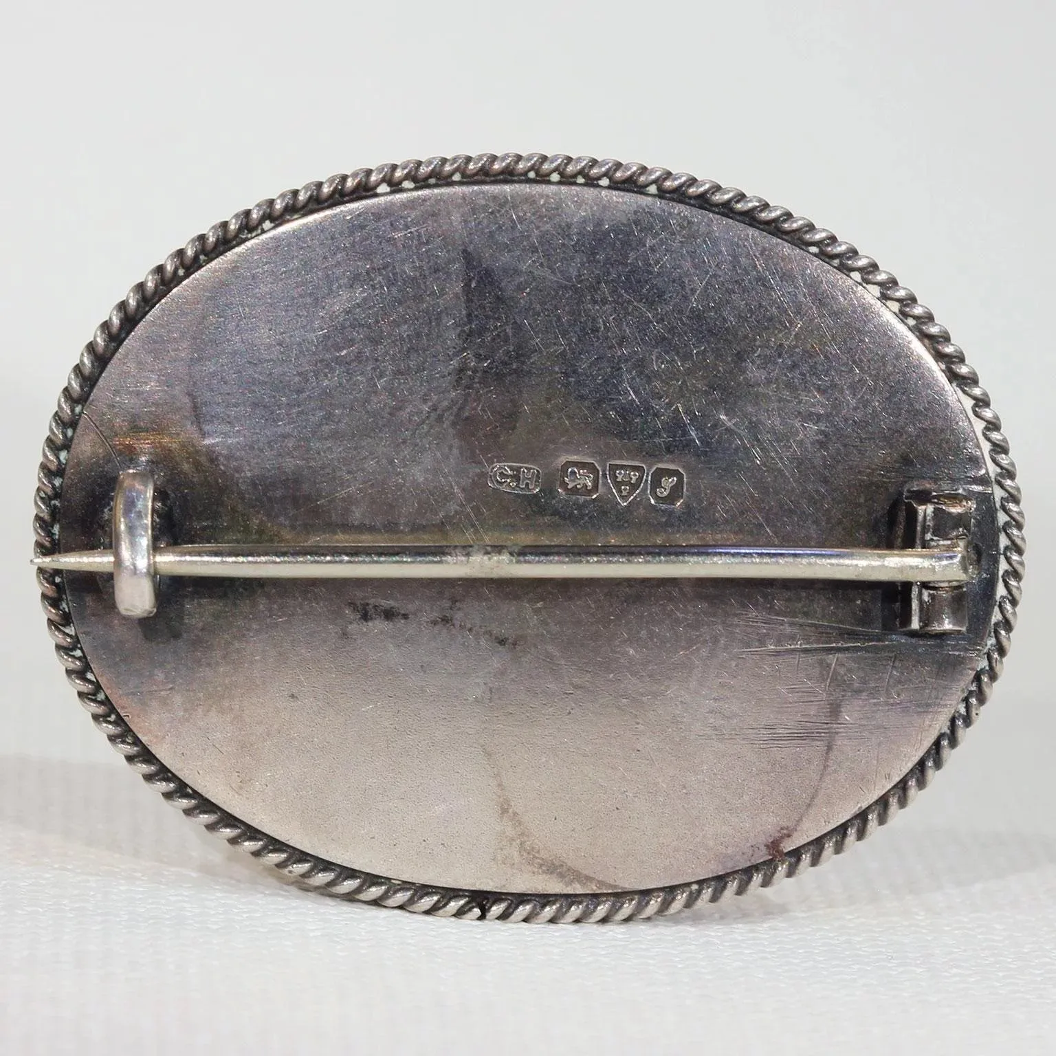 Antique Edwardian Ruskin Pottery Silver Brooch by Charles Horner