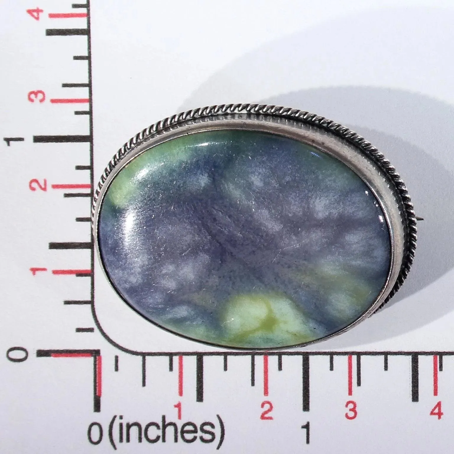 Antique Edwardian Ruskin Pottery Silver Brooch by Charles Horner