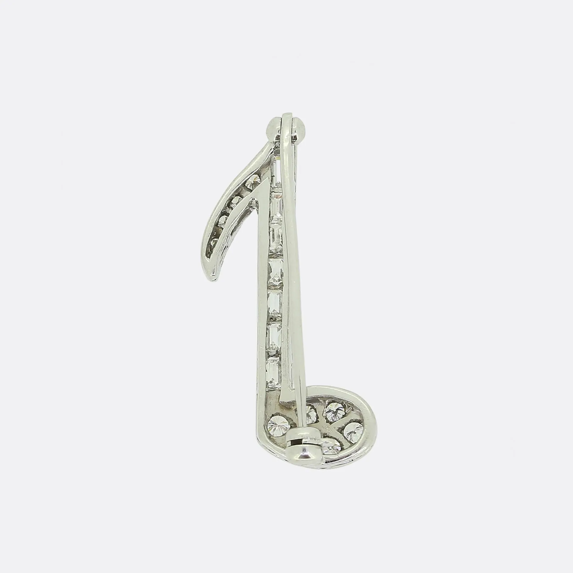 Art Deco Diamond Quaver Brooch