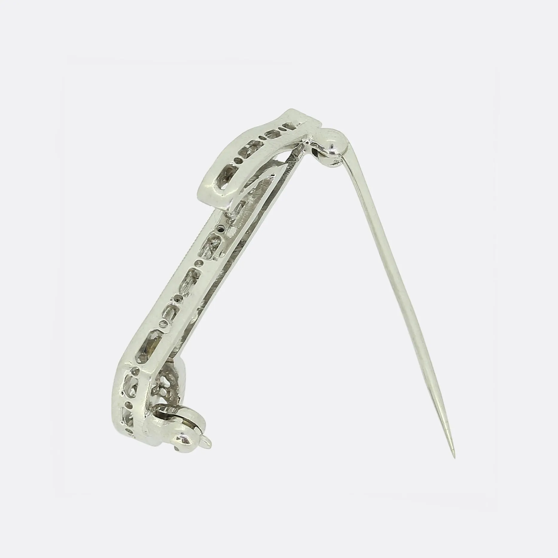 Art Deco Diamond Quaver Brooch