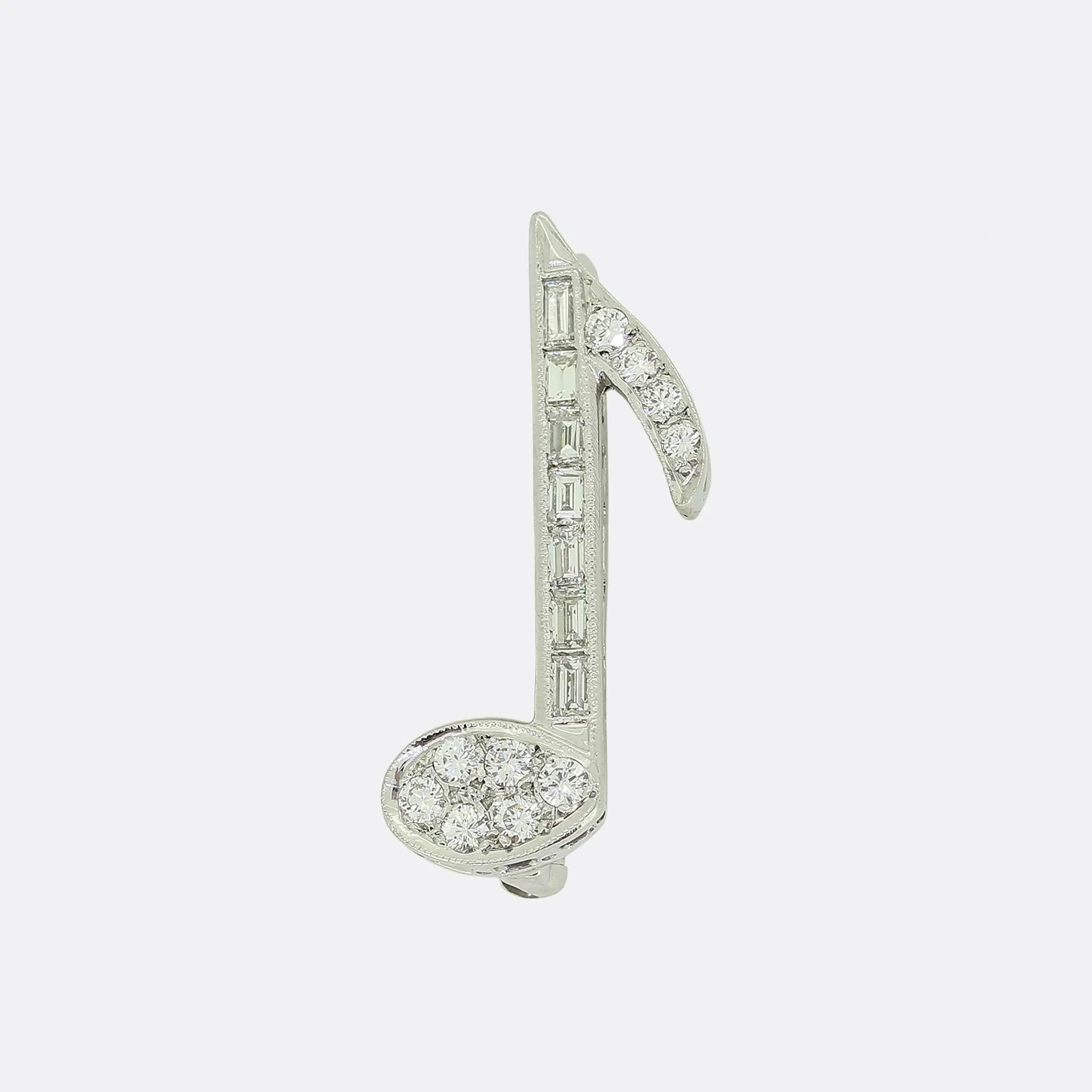 Art Deco Diamond Quaver Brooch