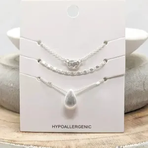 Asher Necklace in Silver-Sensitive Skin Friendly