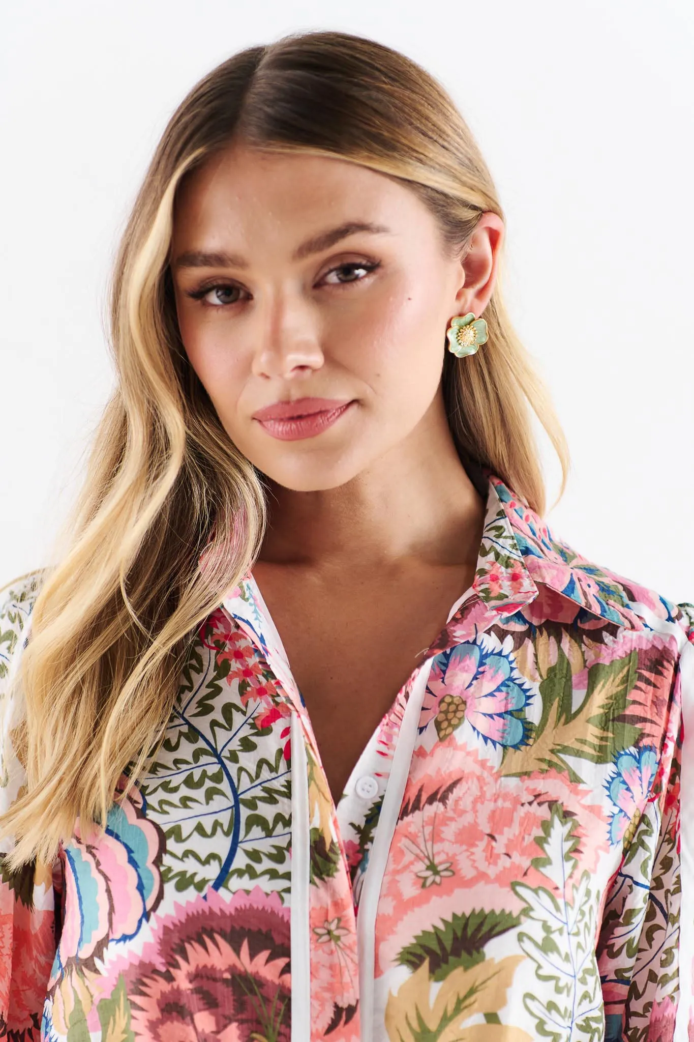Aura Petal Earring - Sage