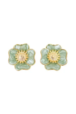 Aura Petal Earring - Sage