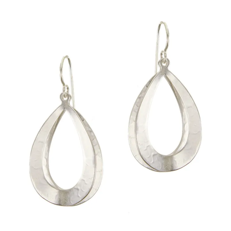 Back to Back Teardrop Frames Wire Earrings