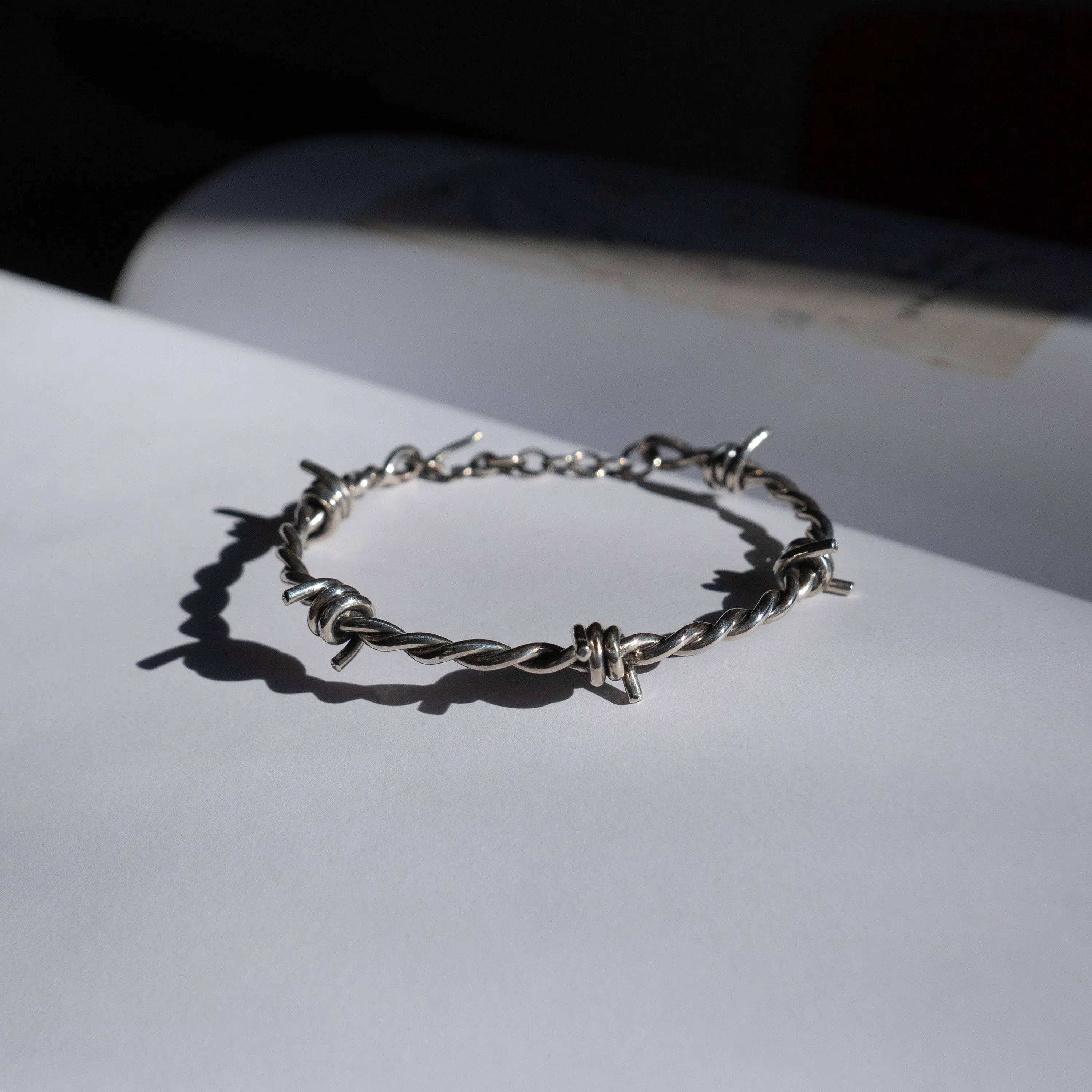 Barbed Wire Bracelet - Sterling Silver