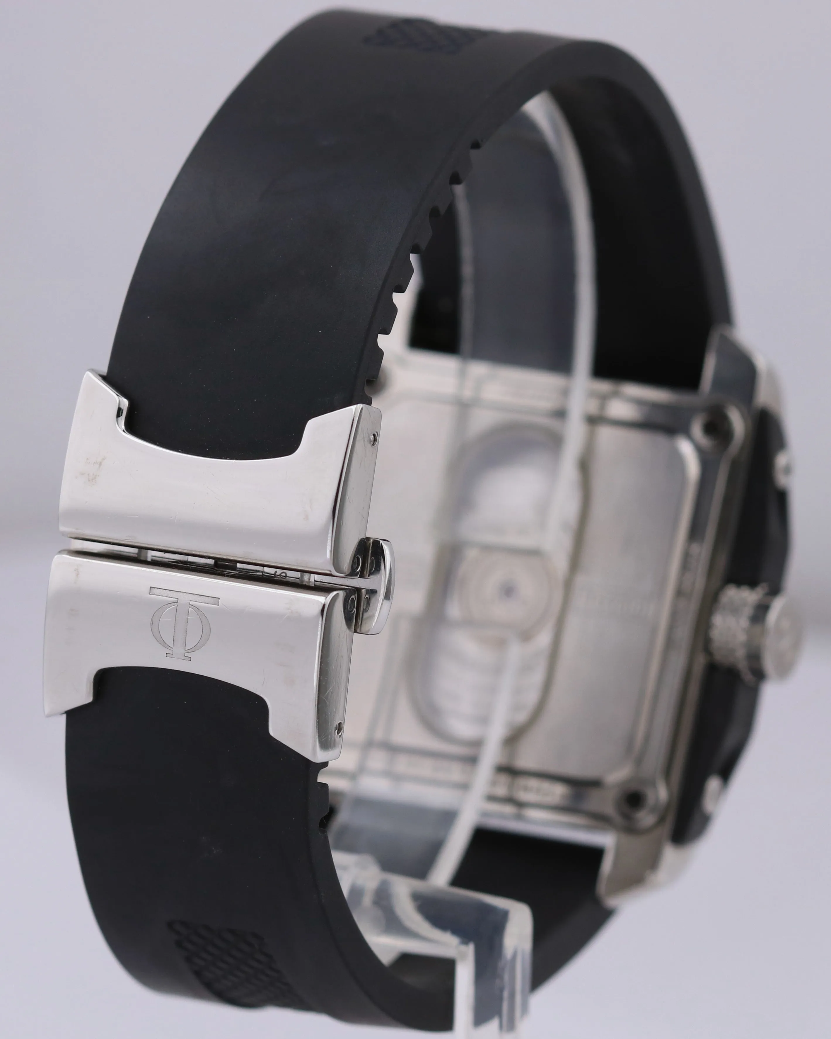 Baume & Mercier Hampton Square Dual Time Black Steel 37mm Automatic 65590 BOX