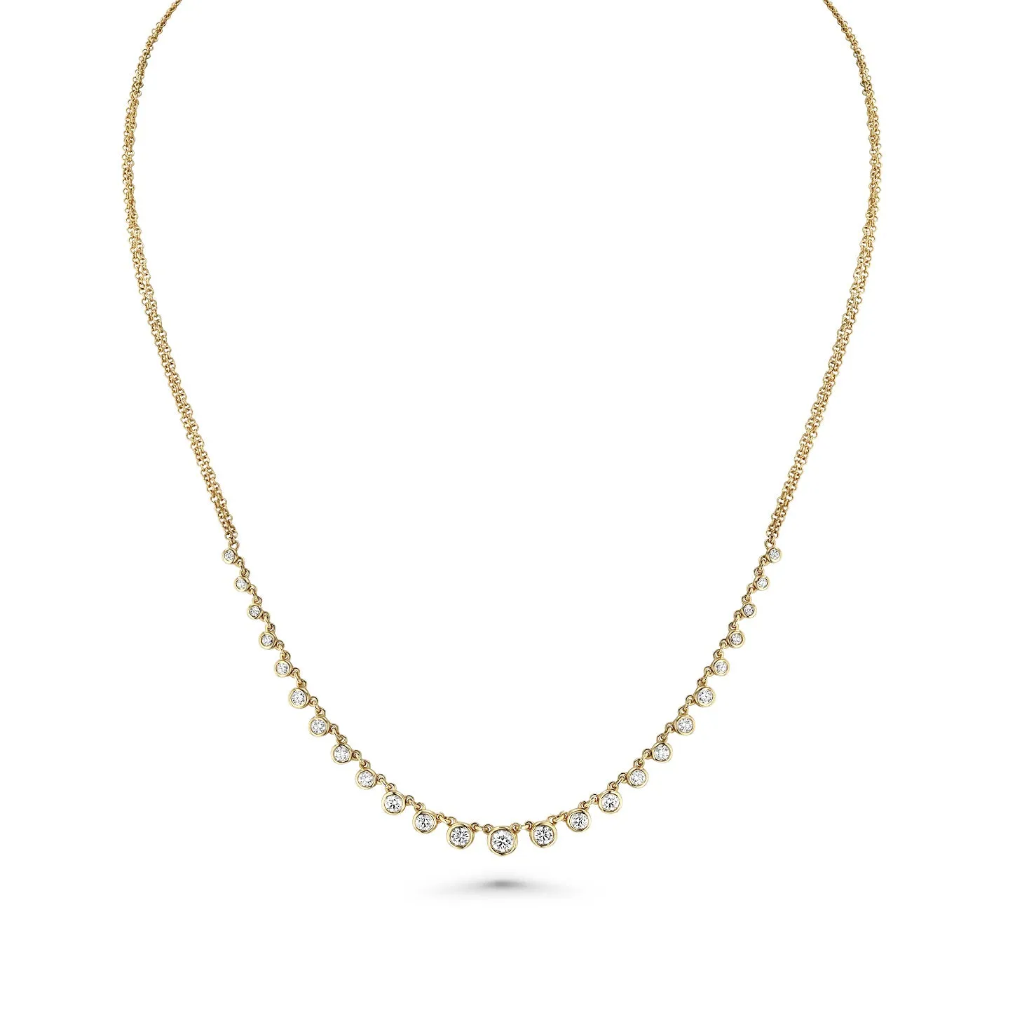 Bezeled Gradual Diamond Choker