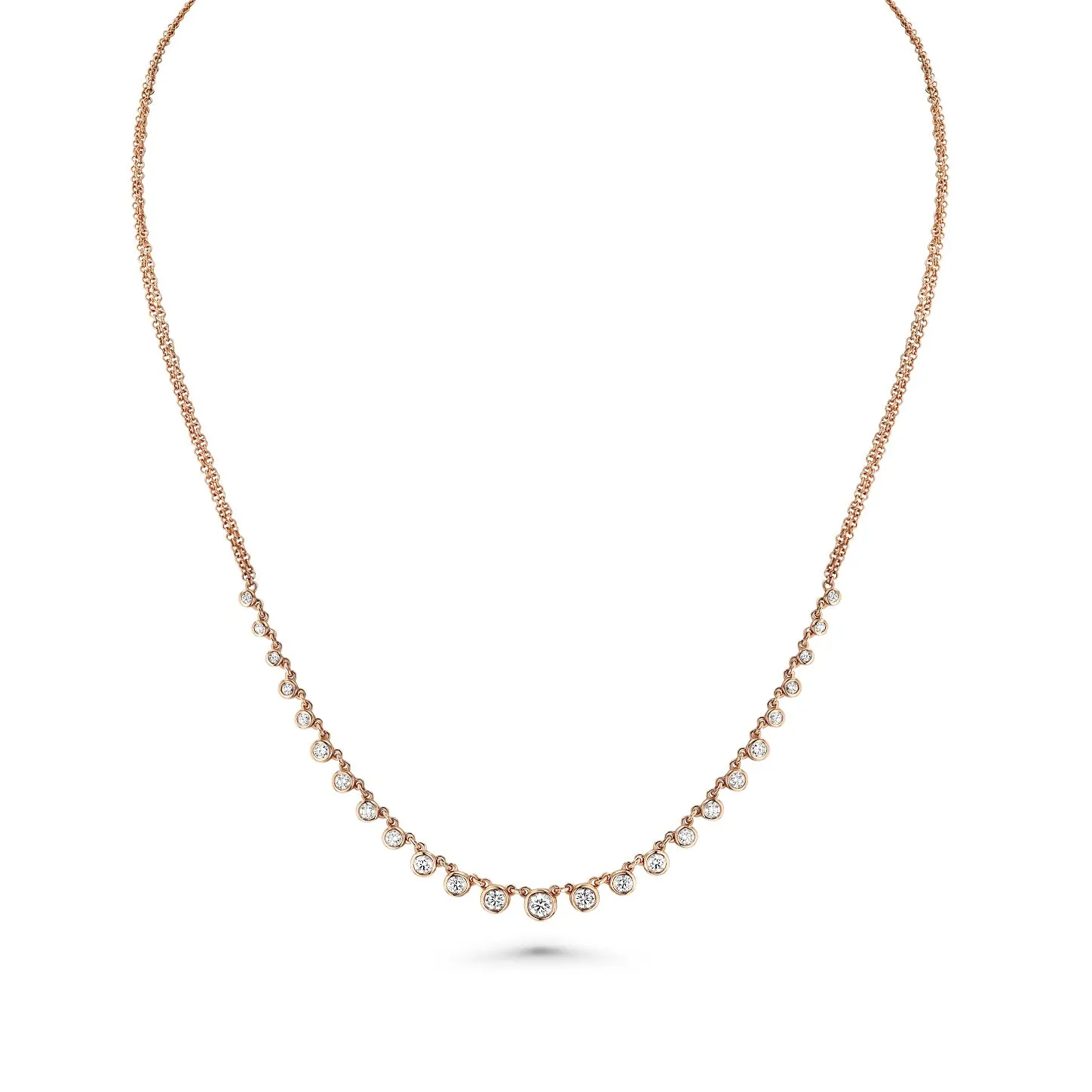 Bezeled Gradual Diamond Choker