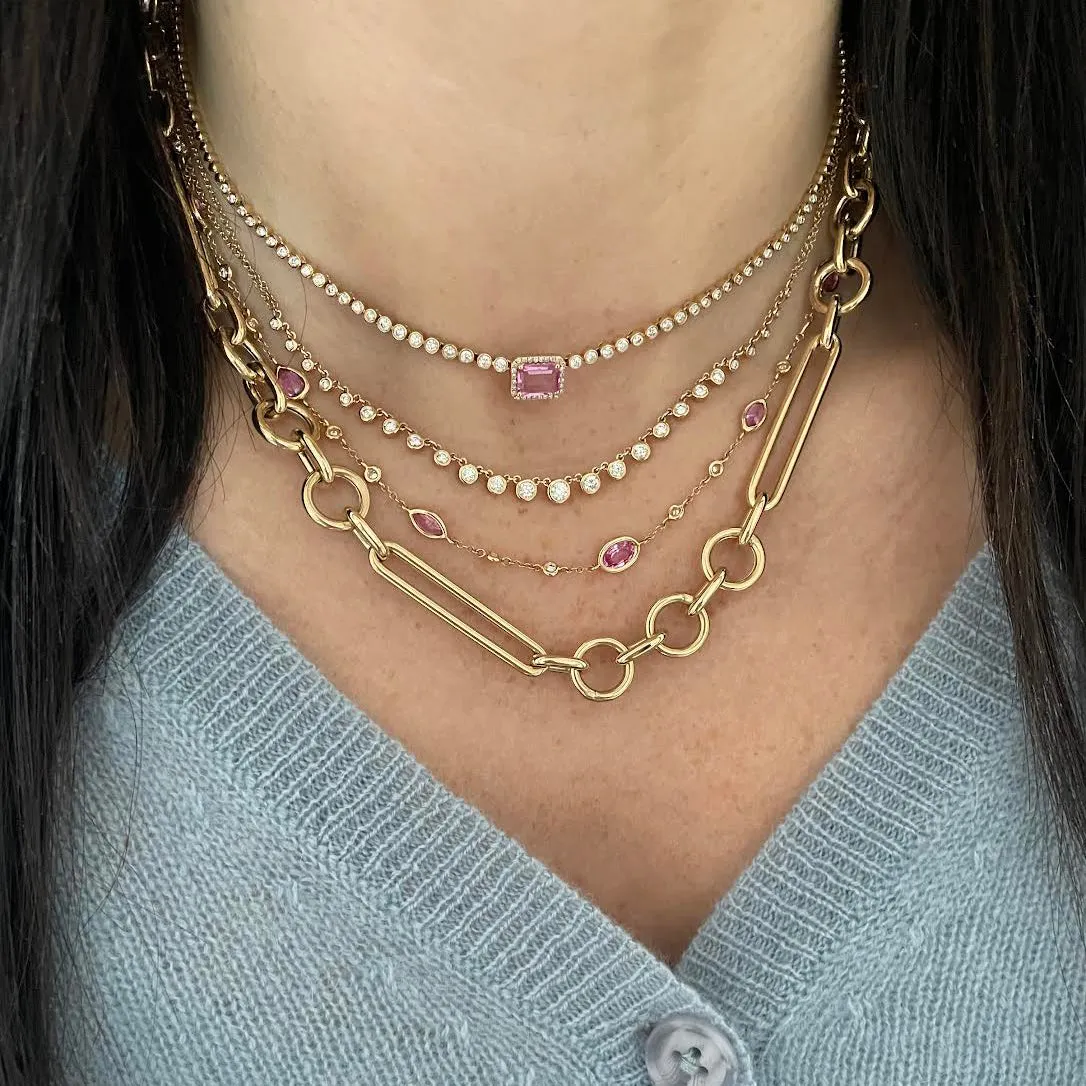 Bezeled Gradual Diamond Choker