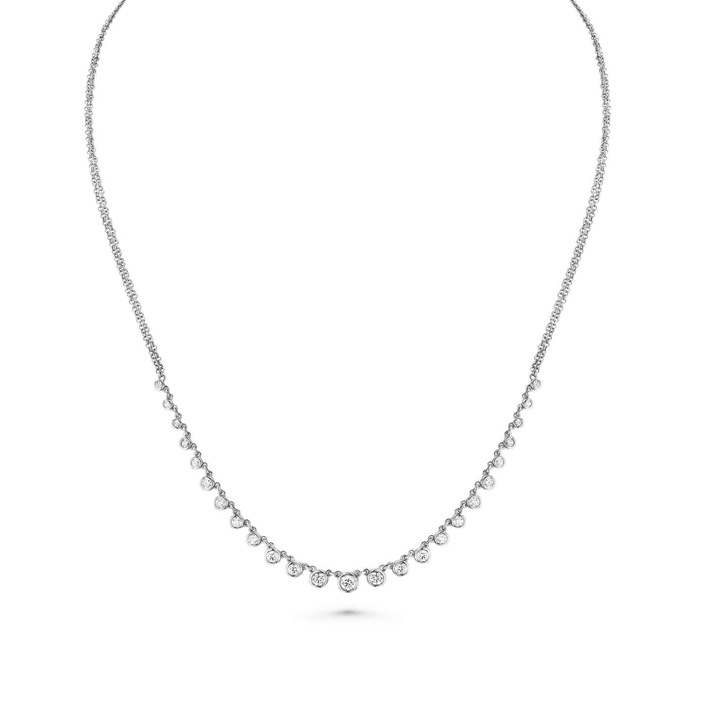 Bezeled Gradual Diamond Choker