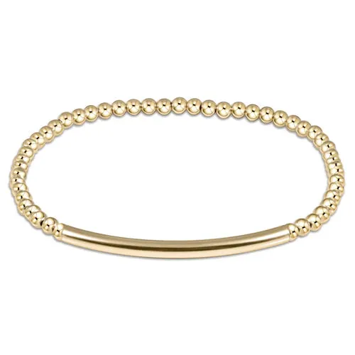 BLISS BAR SMOOTH 3MM CLASSIC GOLD BRACELET