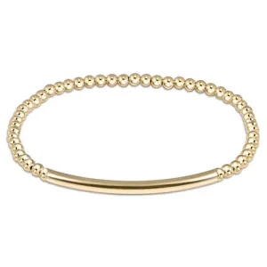 BLISS BAR SMOOTH 3MM CLASSIC GOLD BRACELET