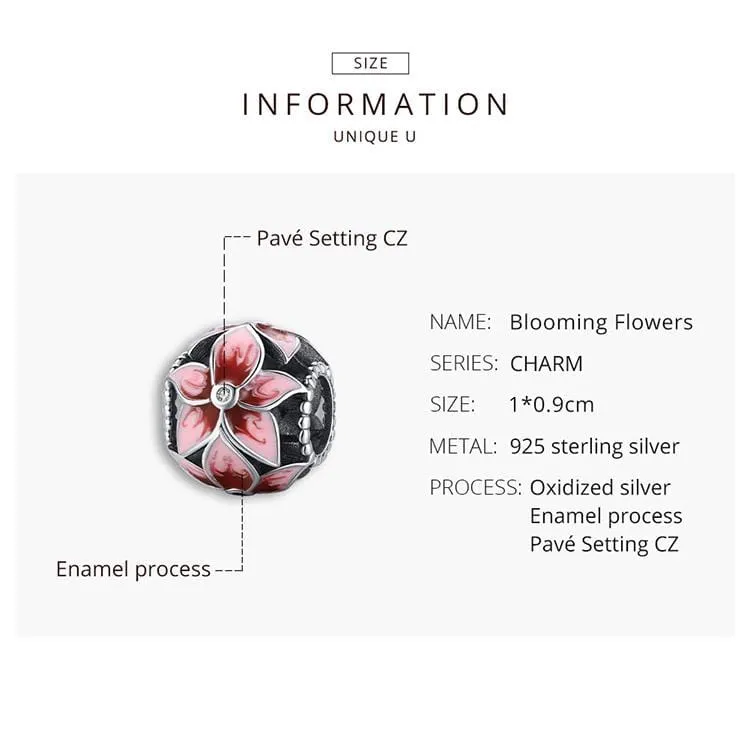 Blooming Flower Bead Charm