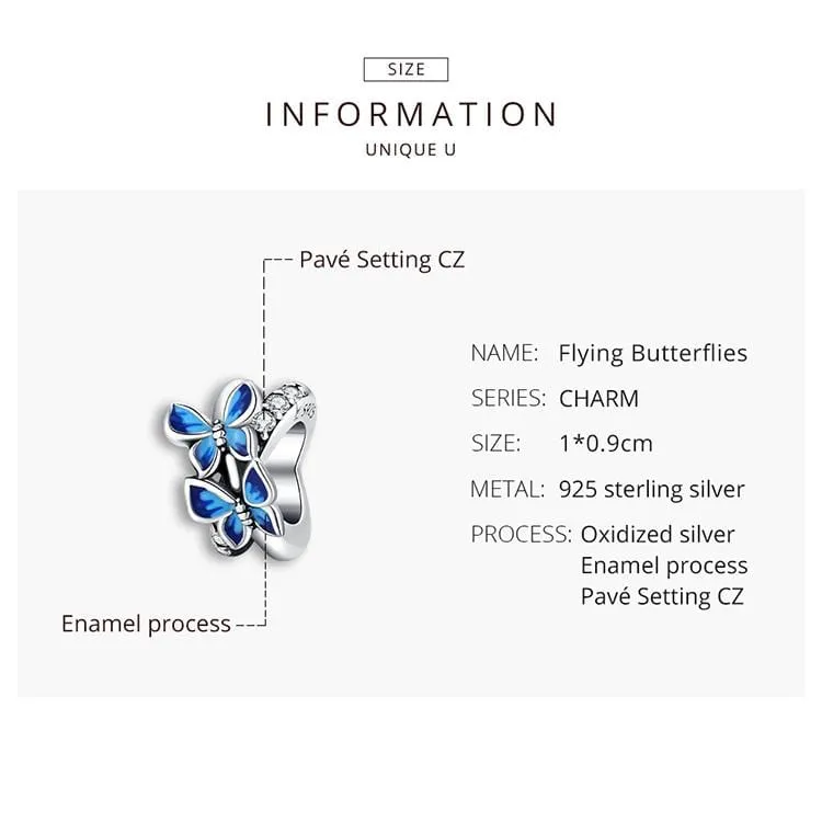 Blue Flying Butterfly Spacer