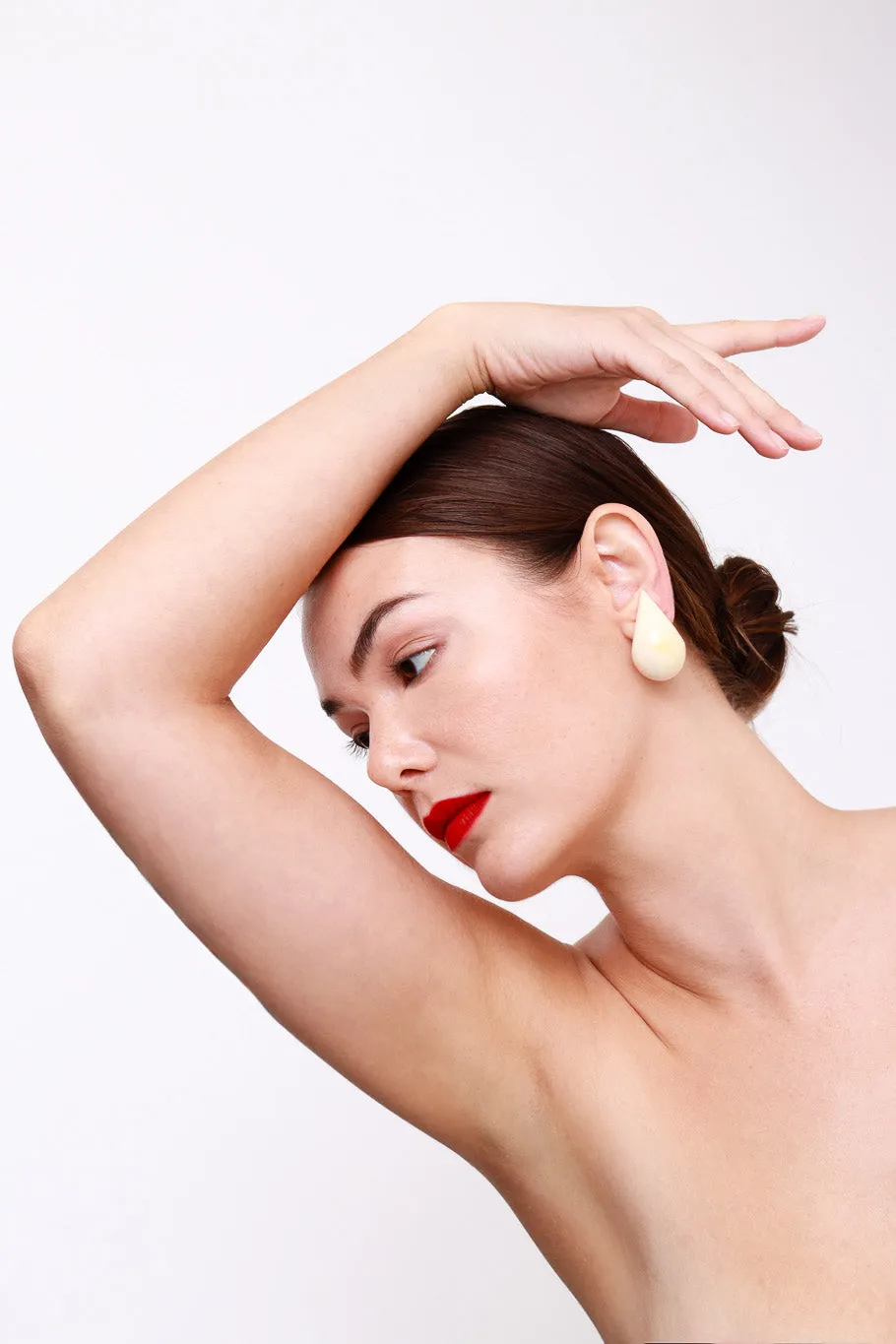 Bone Teardrop Earrings