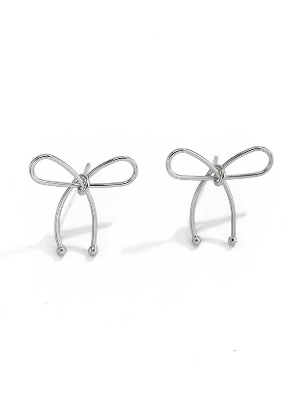 Bowknot Geometric Drop Earrings