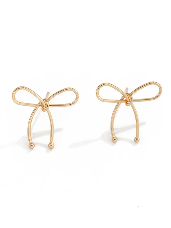 Bowknot Geometric Drop Earrings