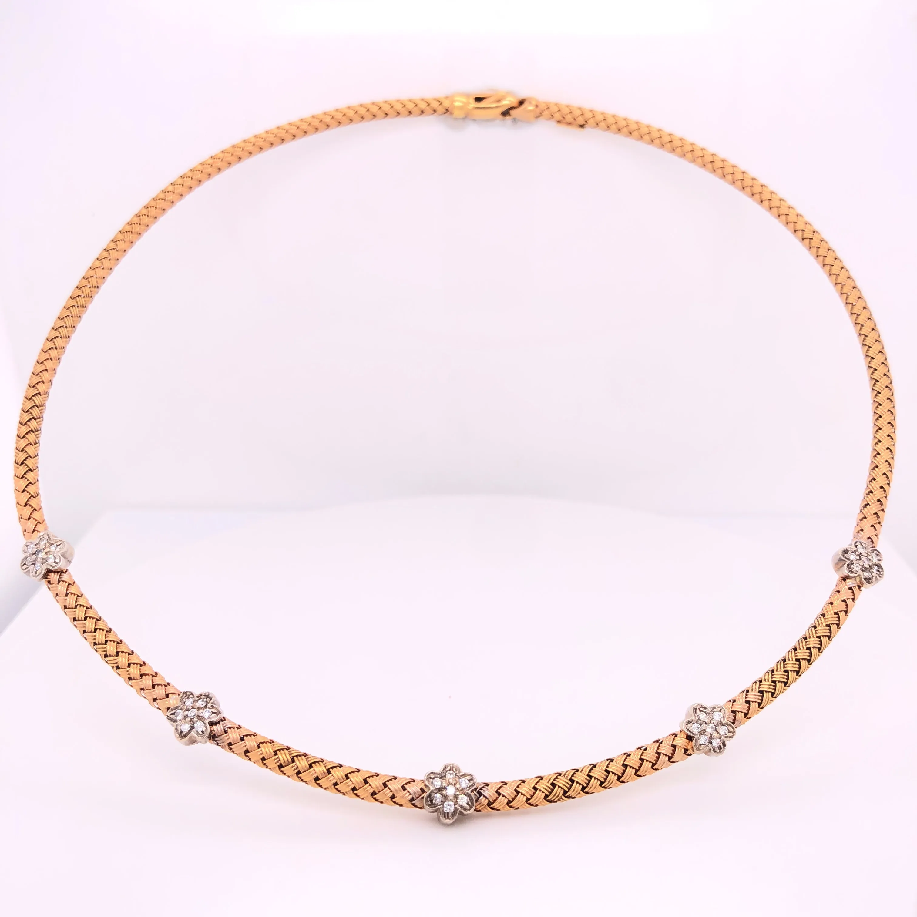 Braided Diamond Choker - 22966