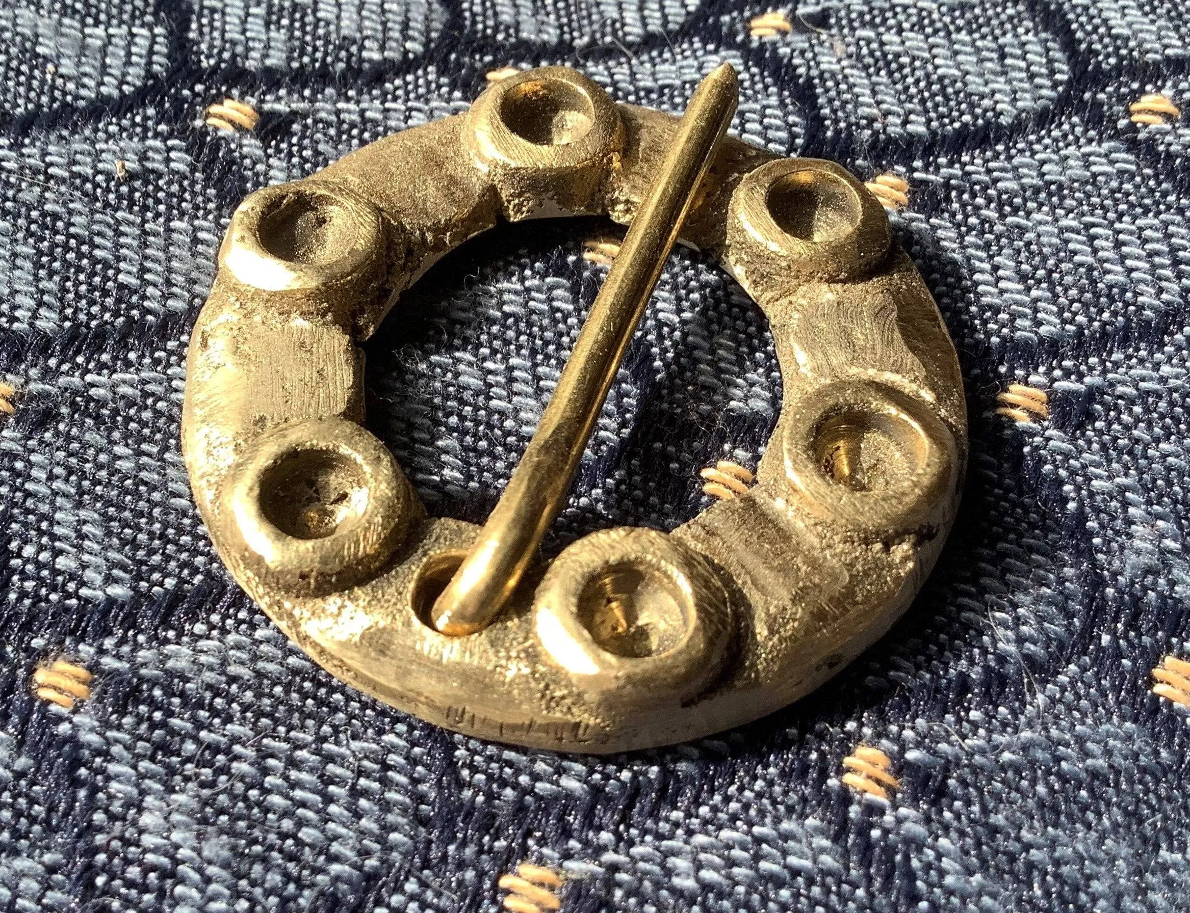 Brass Round Medieval Brooch