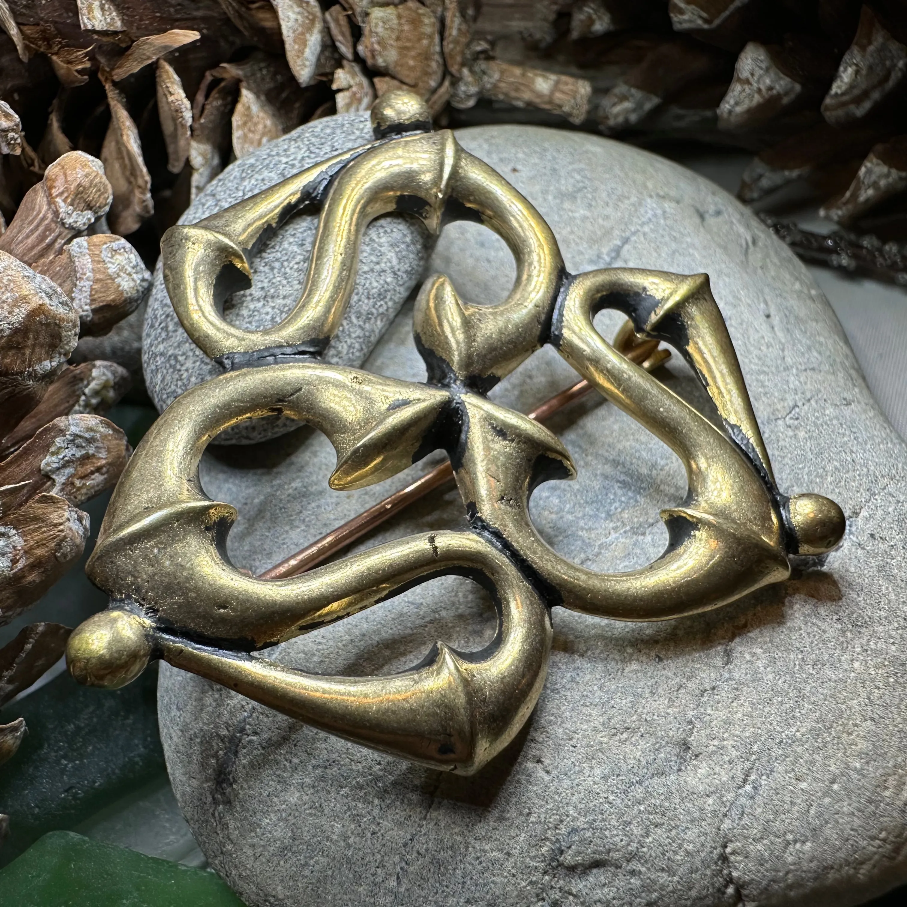 Bronze Roman Triquetra Brooch