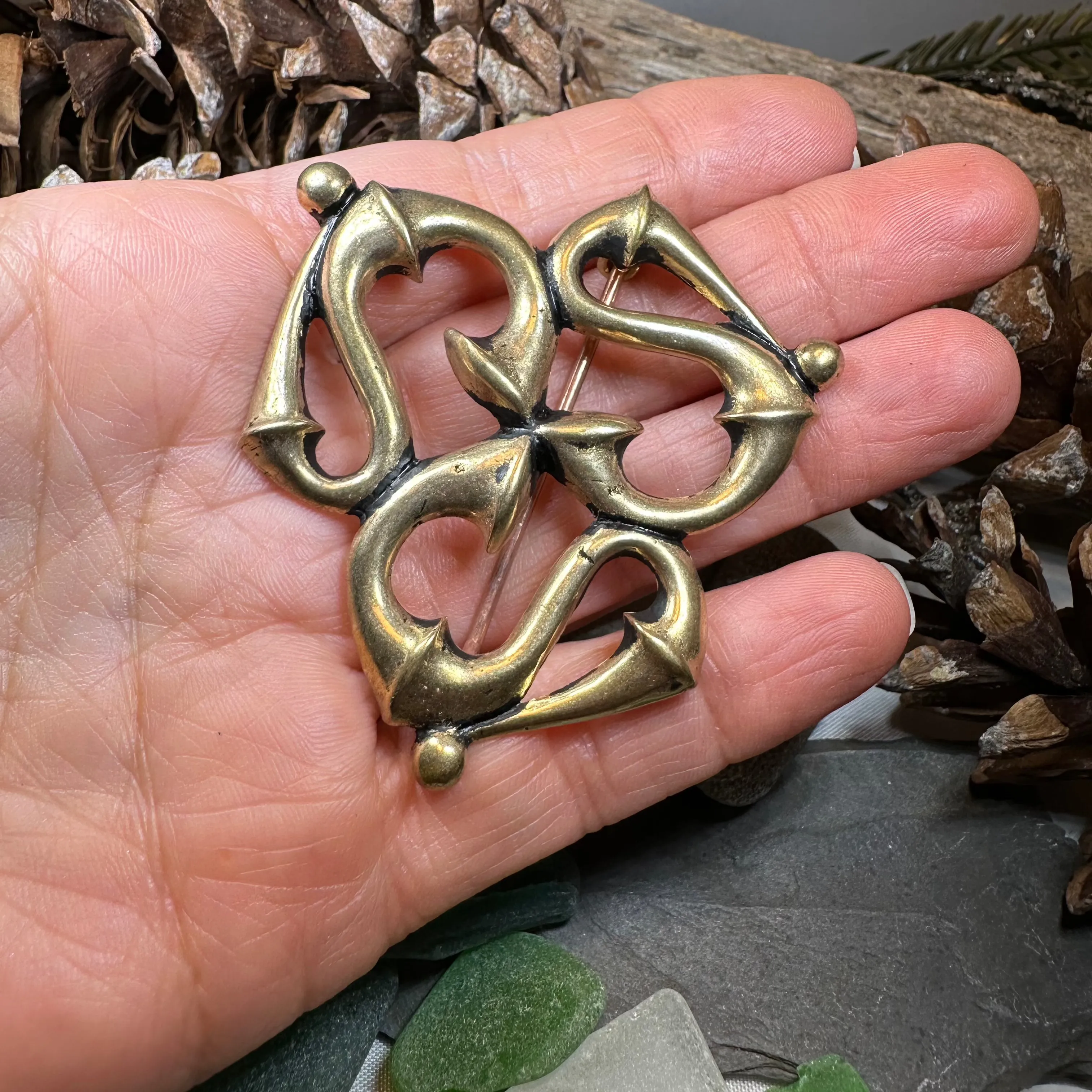 Bronze Roman Triquetra Brooch