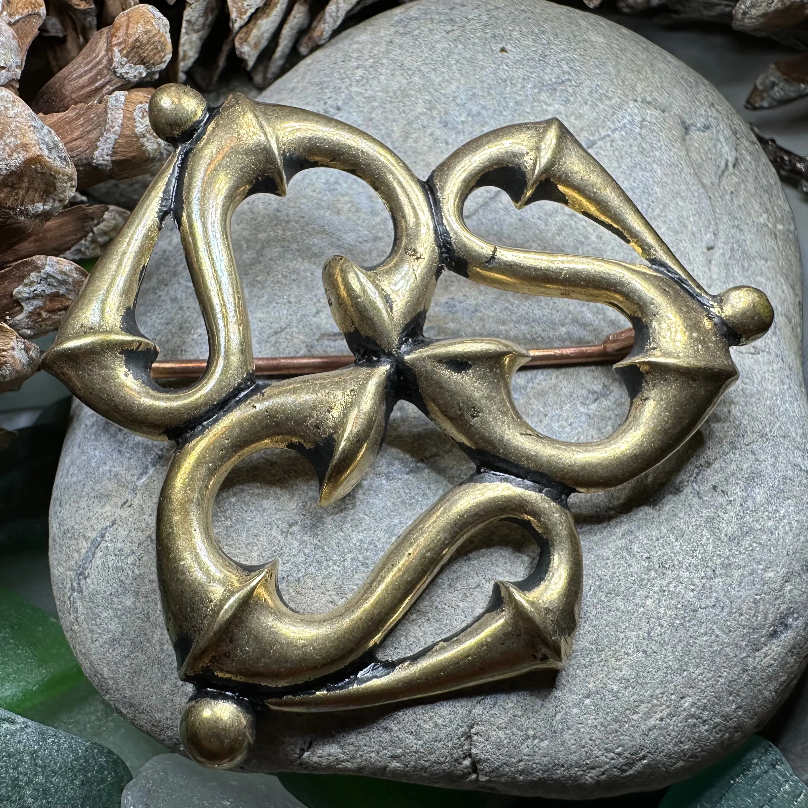 Bronze Roman Triquetra Brooch