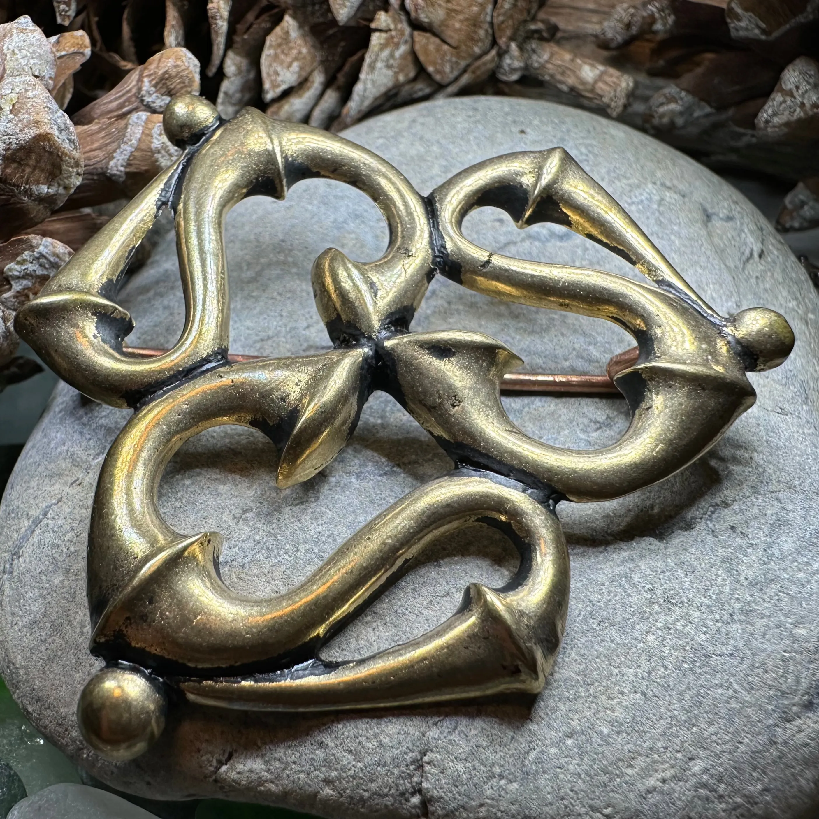 Bronze Roman Triquetra Brooch