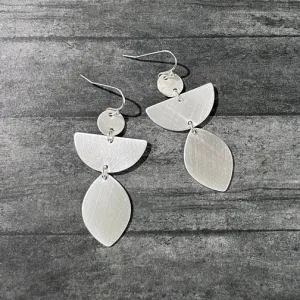 Brushed Metal Geometric Shaped Earrings (GOLD OR SILVER)