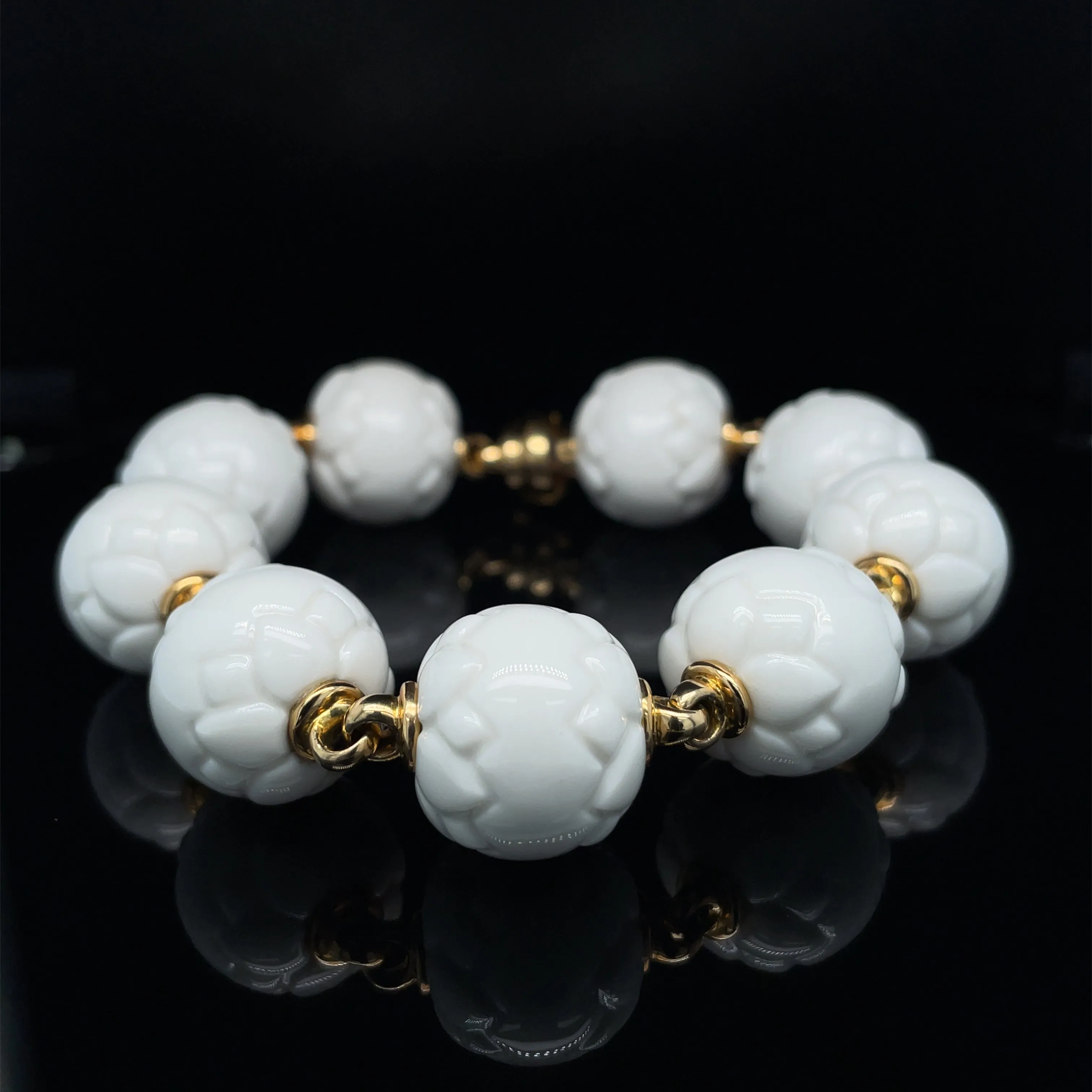 Bulgari Chandra Porcelain Gold Bracelet