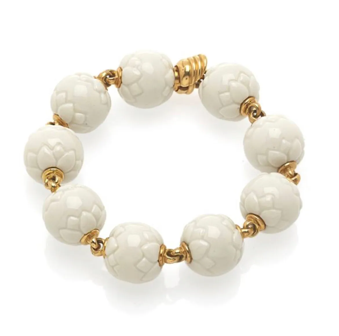 Bulgari Chandra Porcelain Gold Bracelet