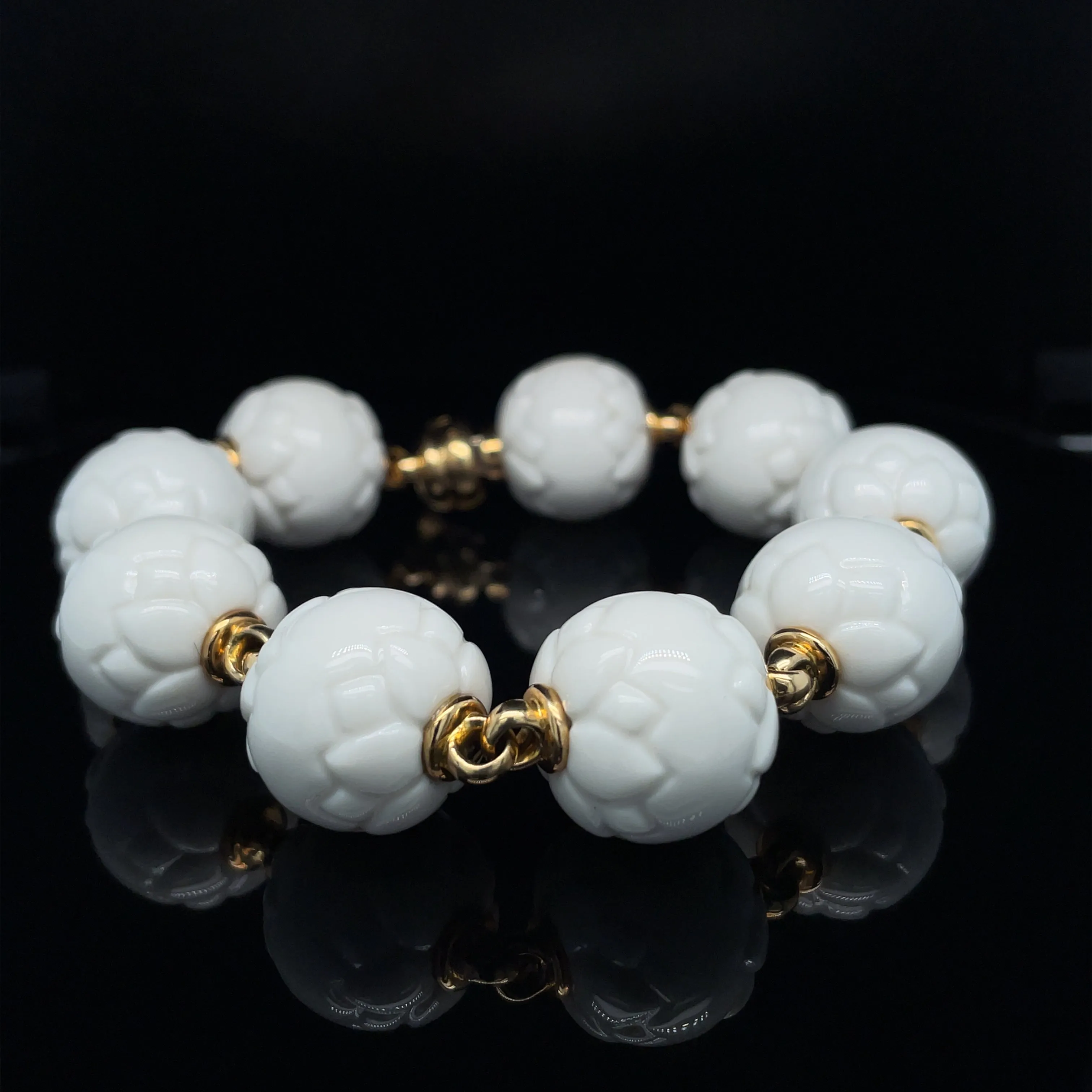 Bulgari Chandra Porcelain Gold Bracelet