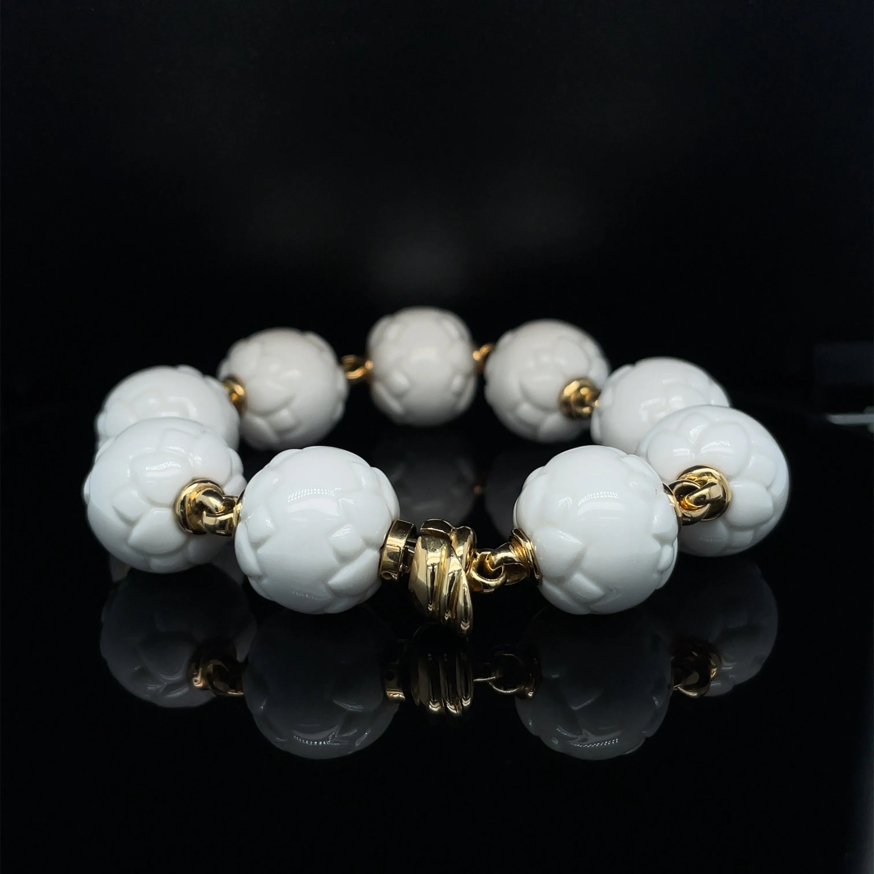 Bulgari Chandra Porcelain Gold Bracelet