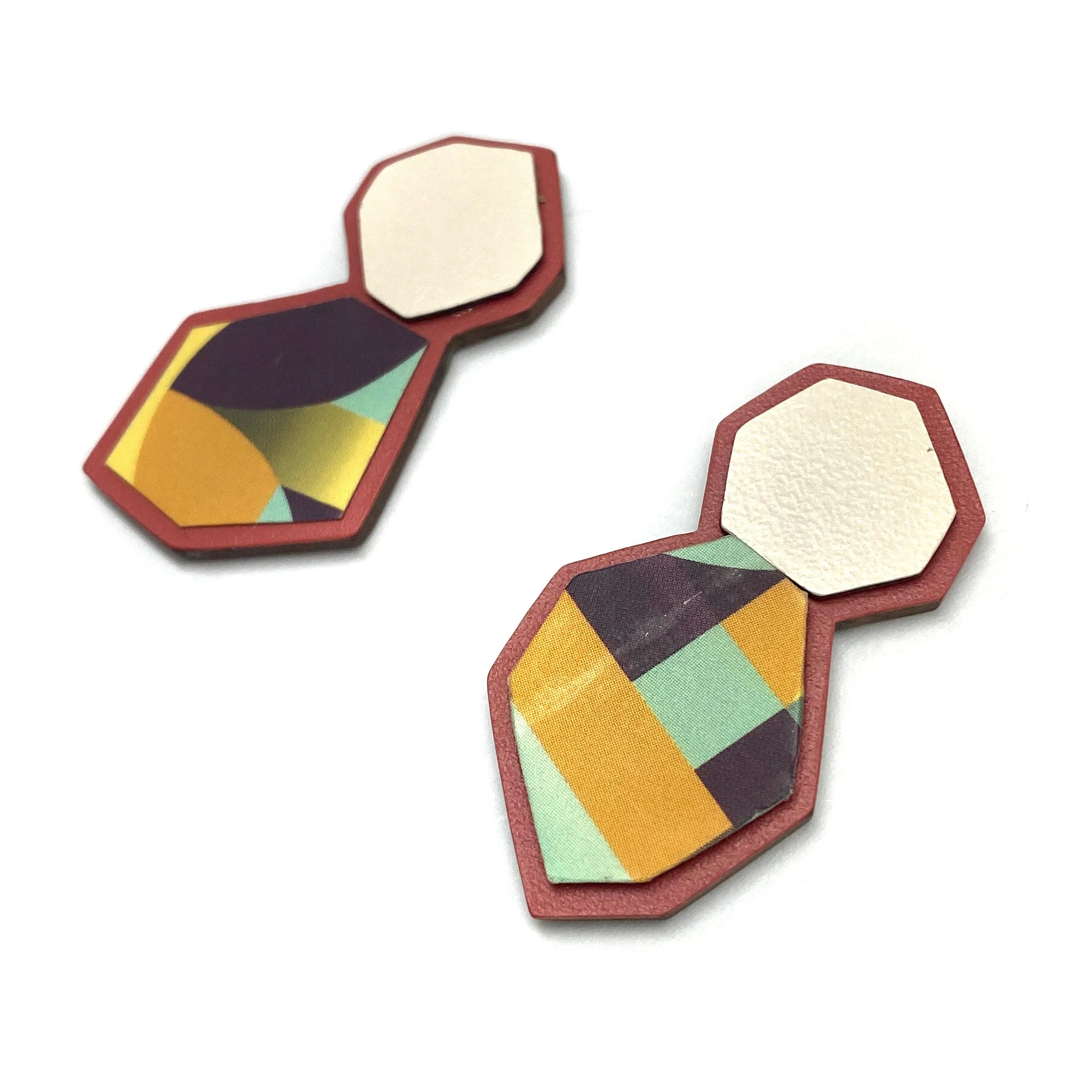 Burgundy Anna Brew Studs