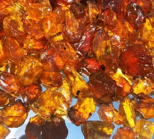 Burma Raw Amber Bermite One Killo Parcel Deal - For Faceting / Cabbing