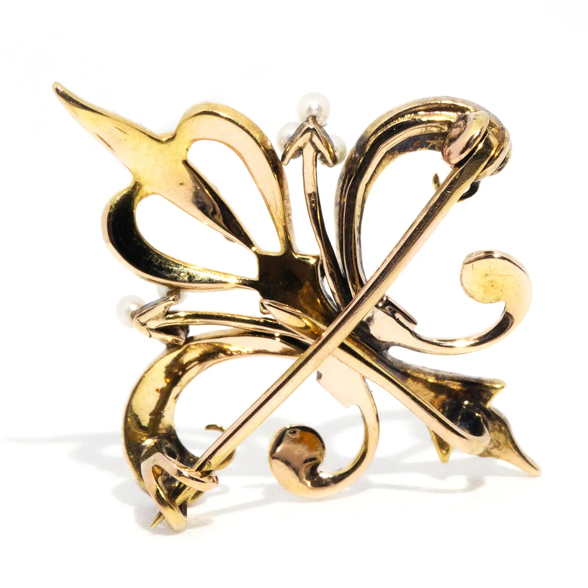 Camille Circa 1880s Antique Seed Pearl Brooch
