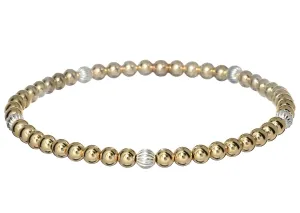 CARLY 2-Tone | Stretchy Anti-tarnish Gold/Silver Stackable Bracelet