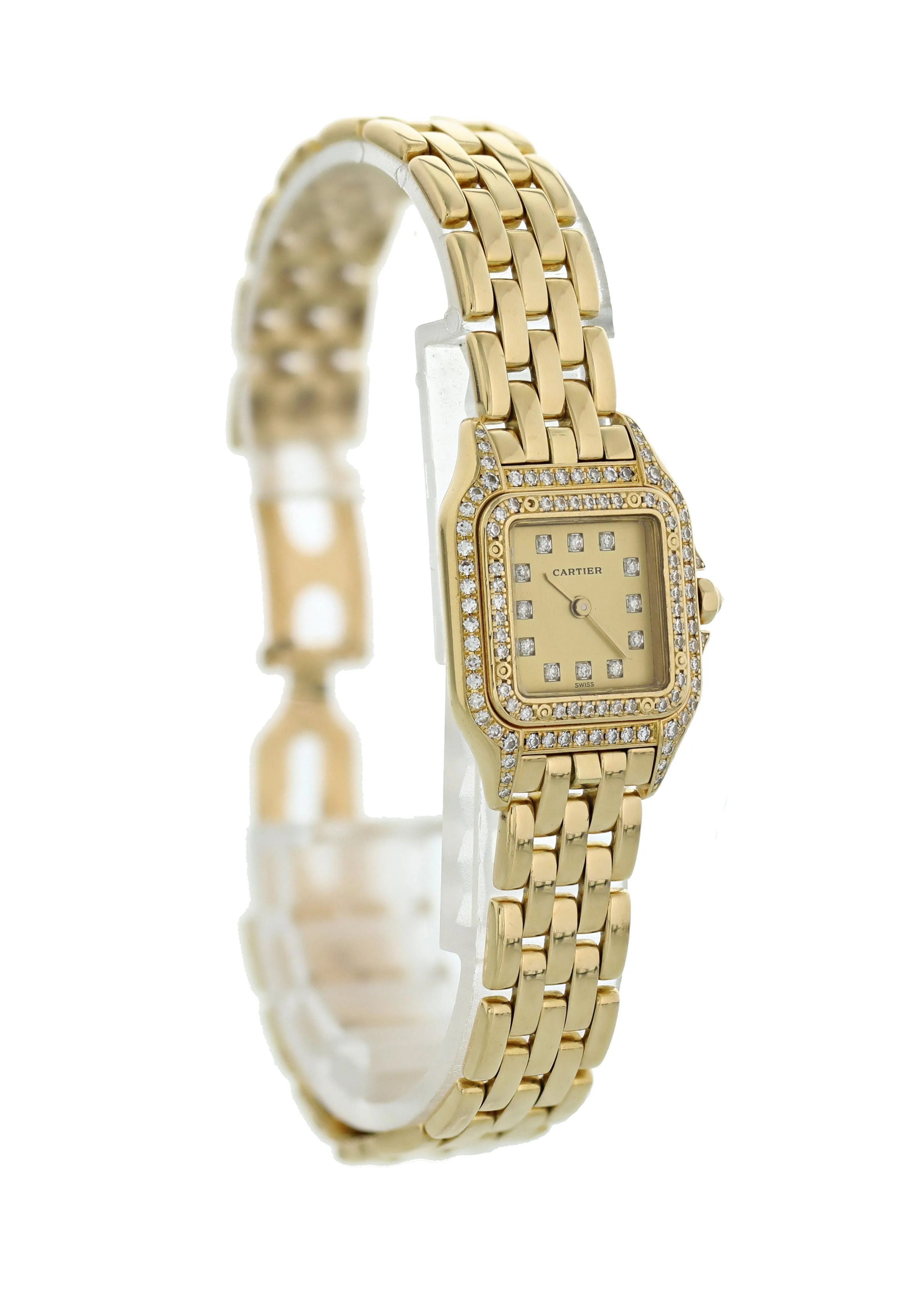 Cartier Panthere 1280 2 18K Yellow Gold Ladies Diamond Watch