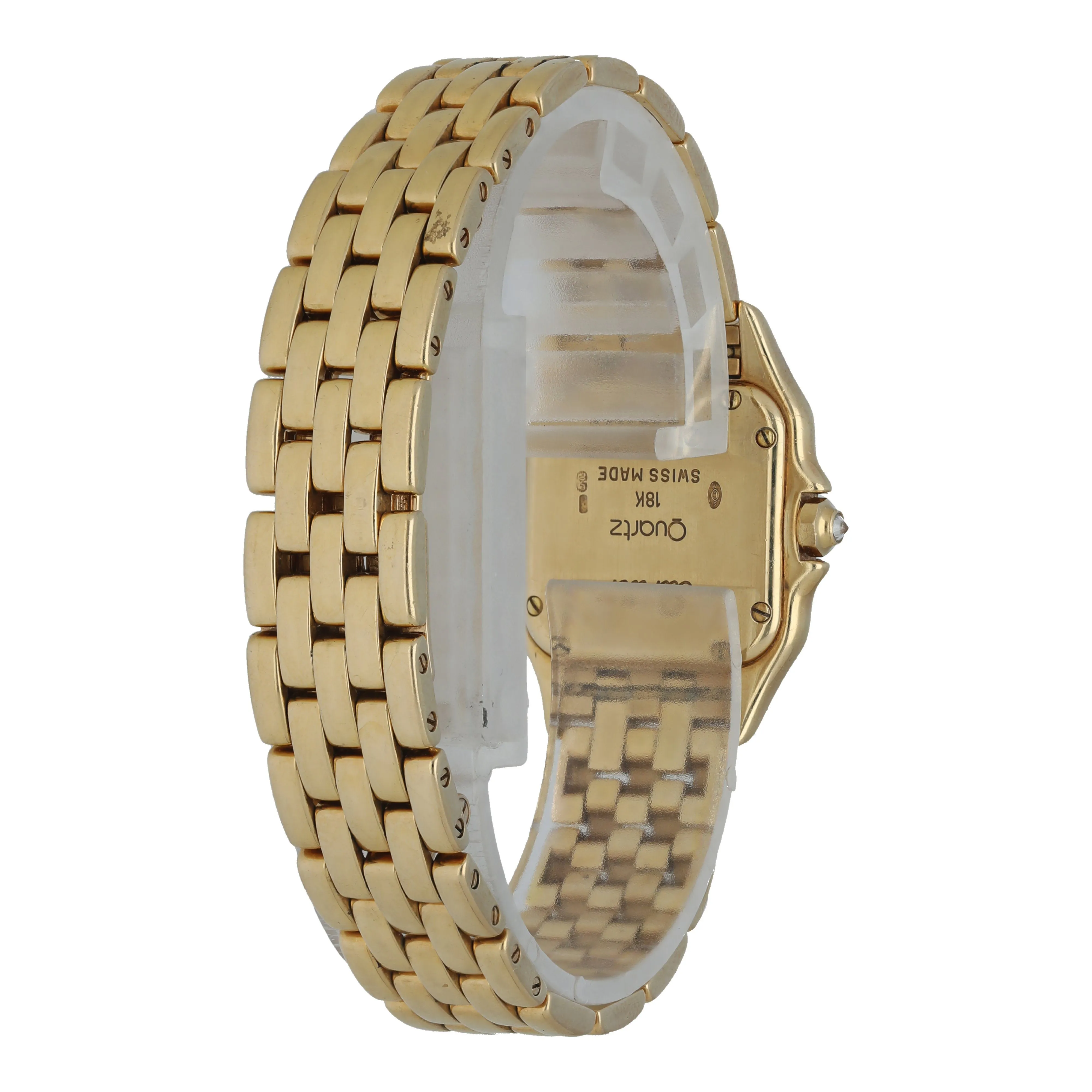Cartier Panthere 1280 2 Yellow Gold Ladies Diamond Watch