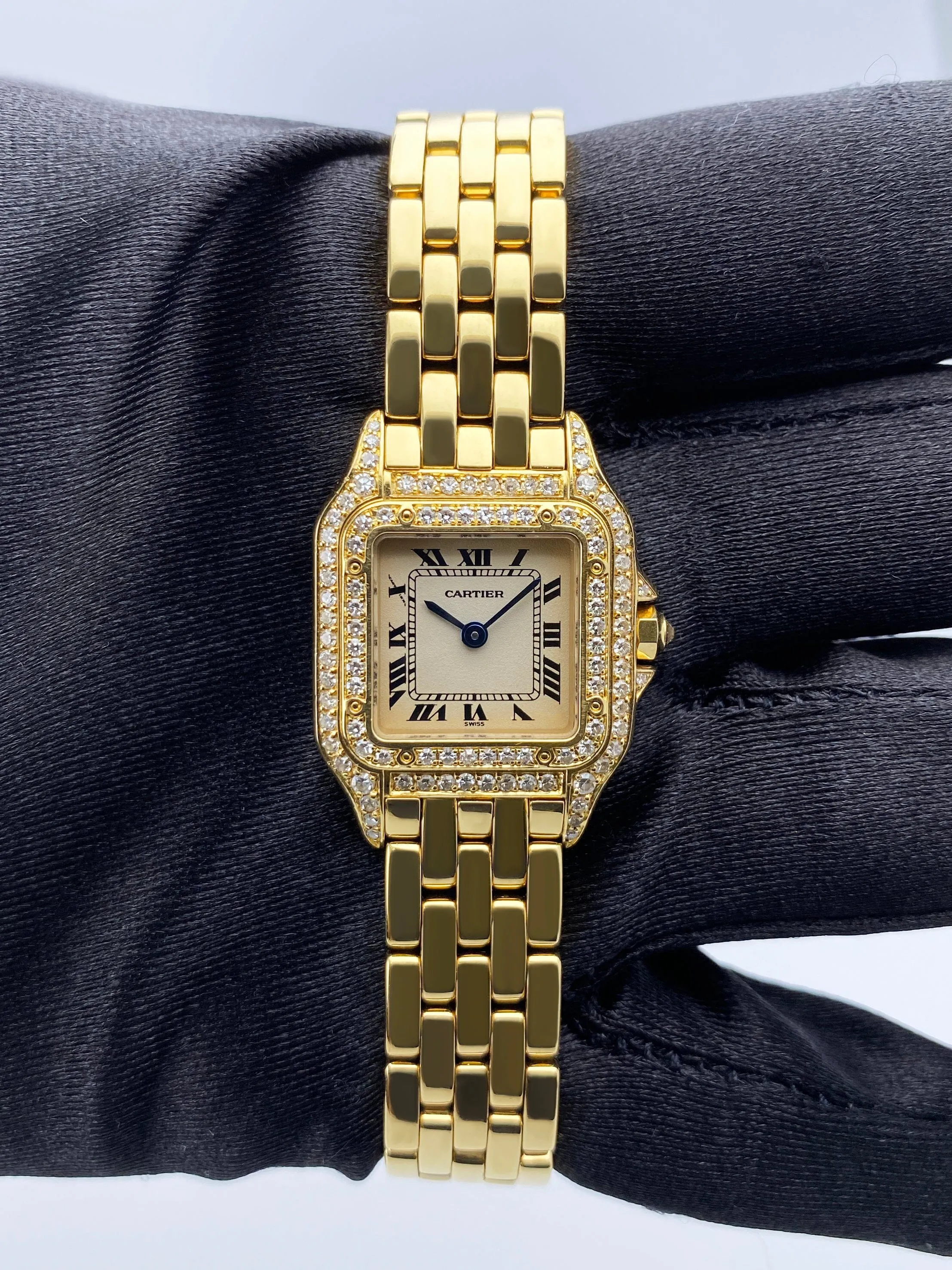 Cartier Panthere WF3070B9 18K Yellow Gold Diamonds Ladies Watch