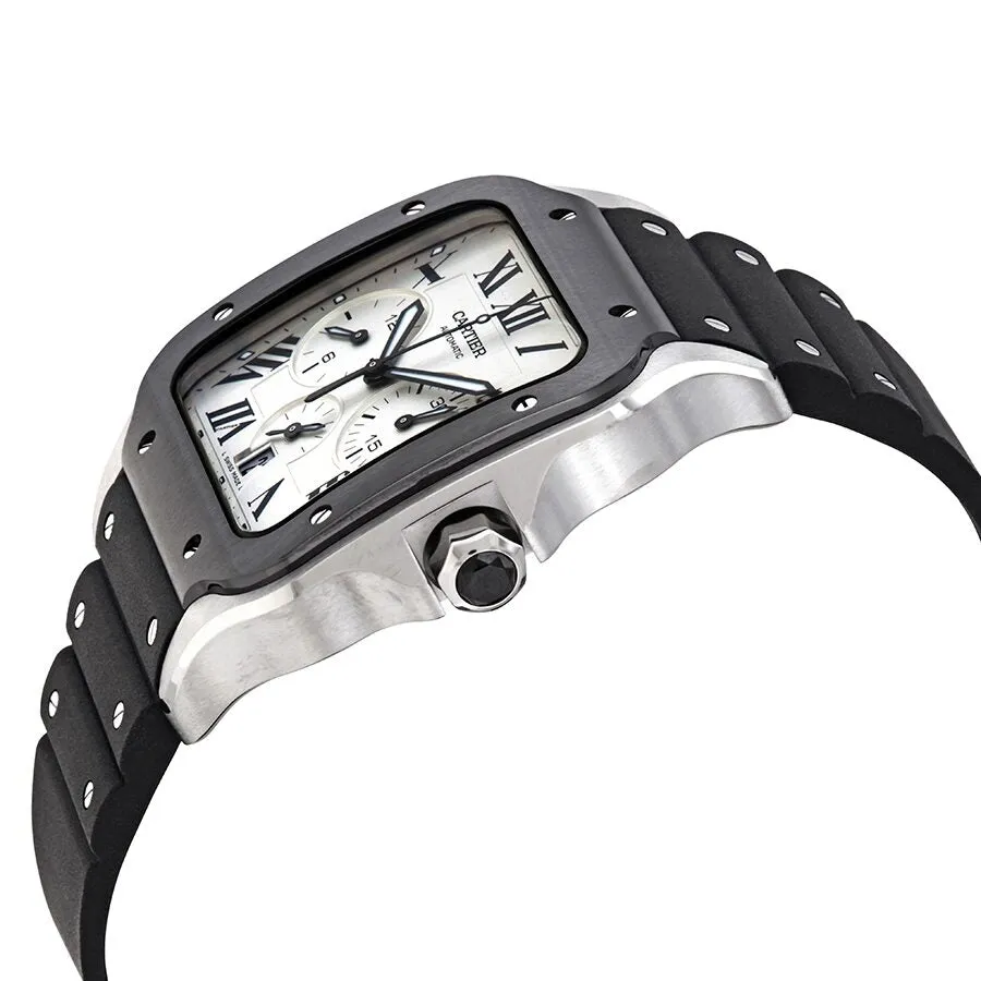 Cartier Santos XL Chronograph Silver Dial Men's Watch WSSA0017