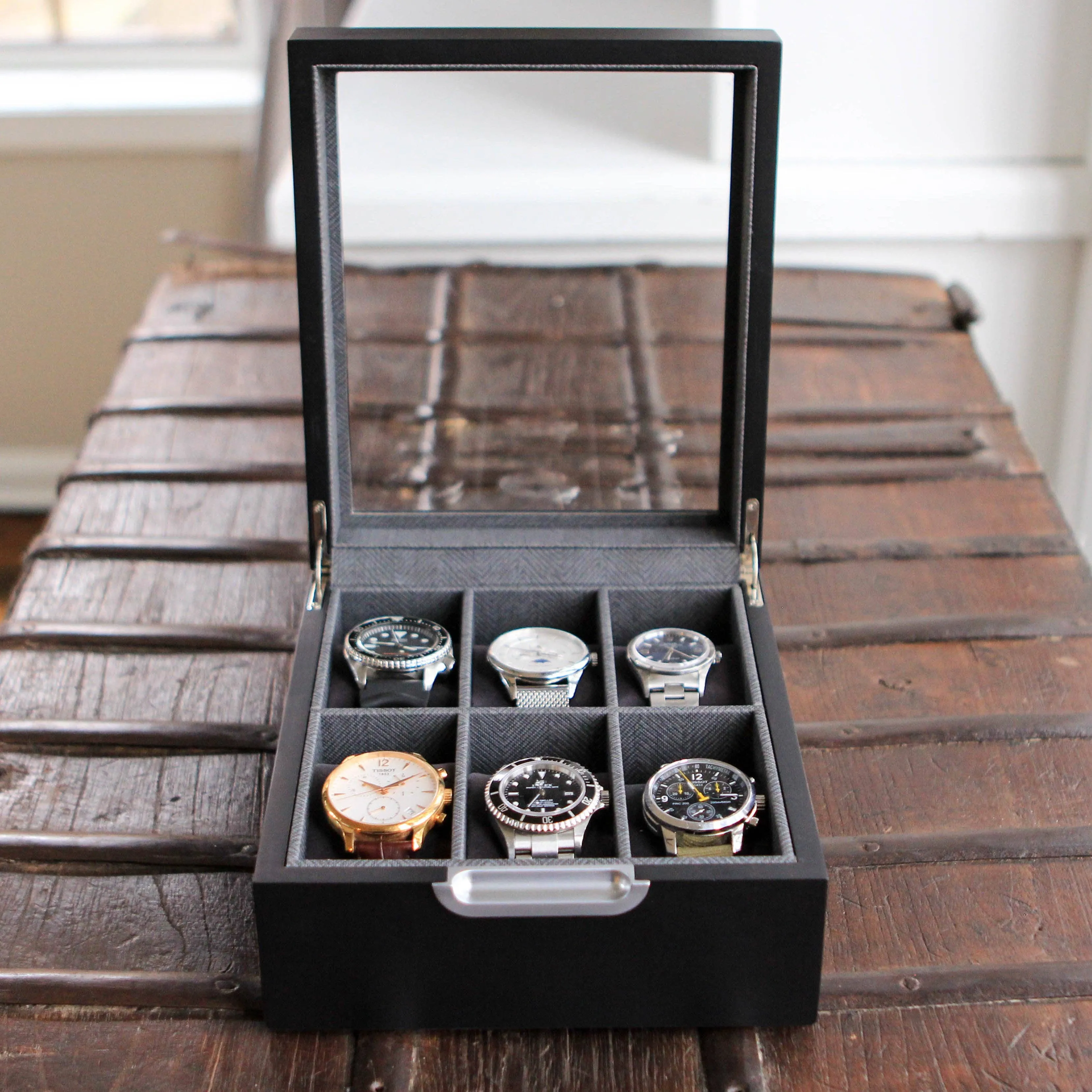 Case Elegance - Modern 2x3 Watch Box - 6 Slot